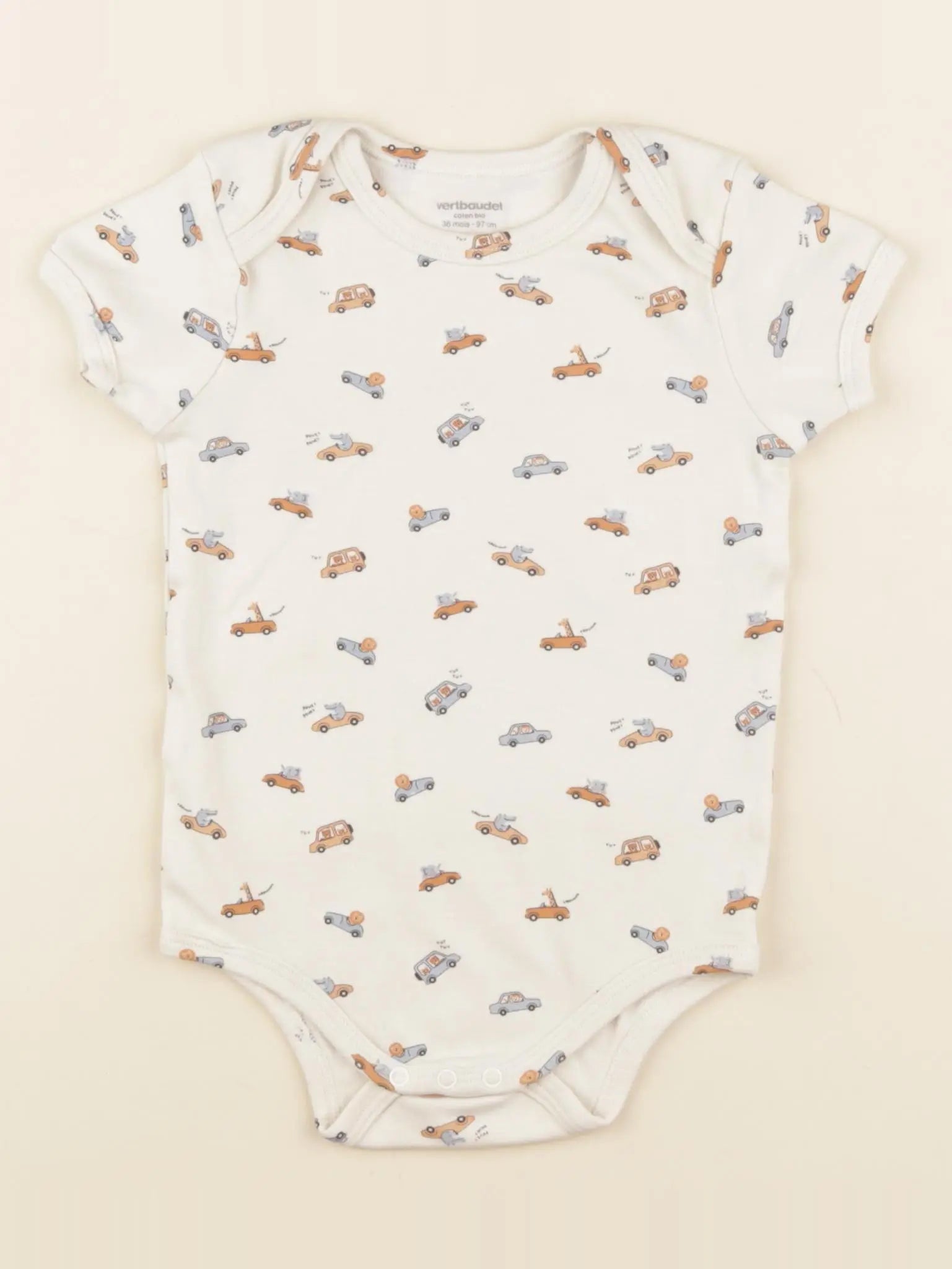 Vertbaudet - body beige - 36 mois