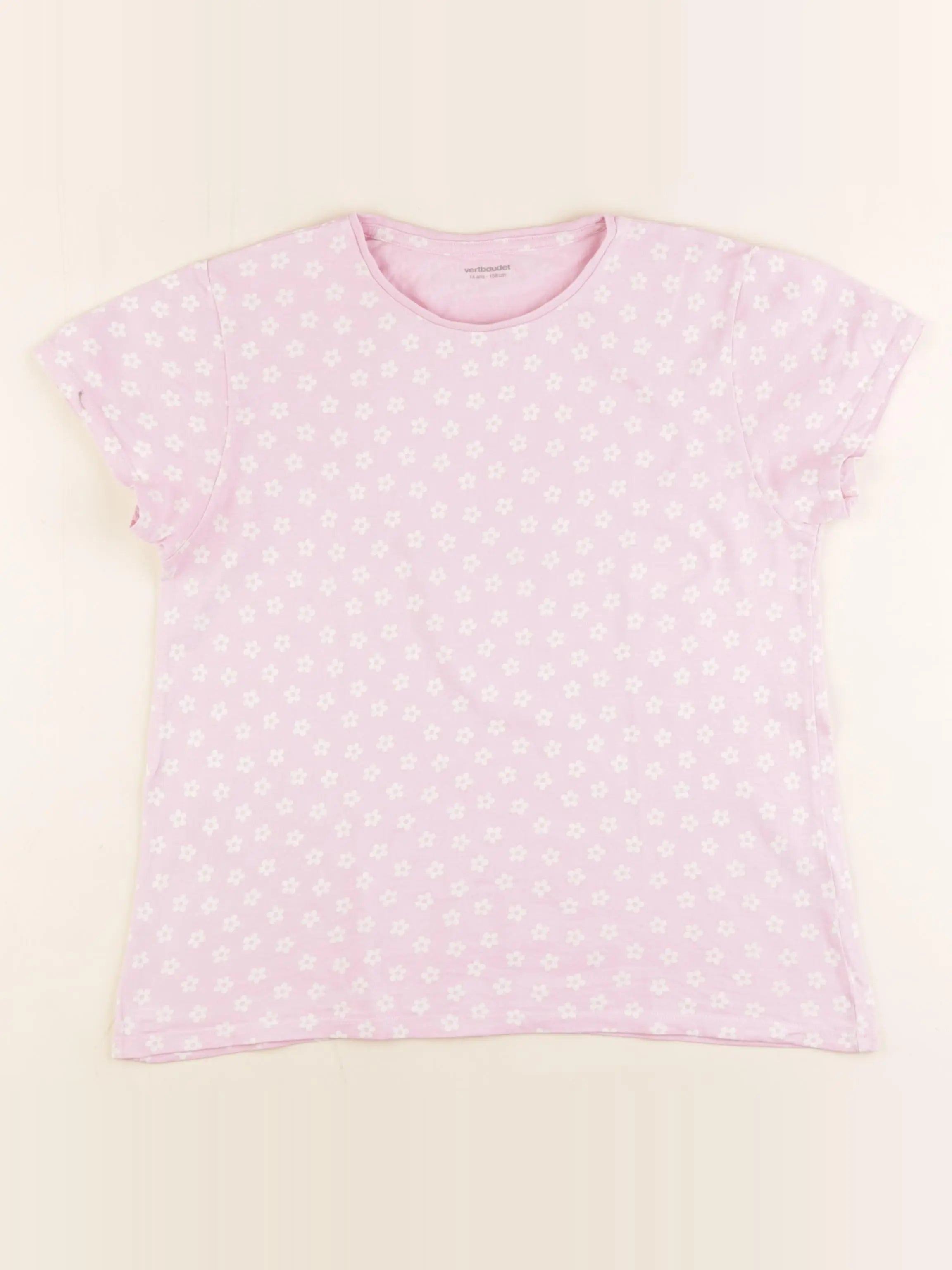 Vertbaudet - tee-shirt rose - 14 ans