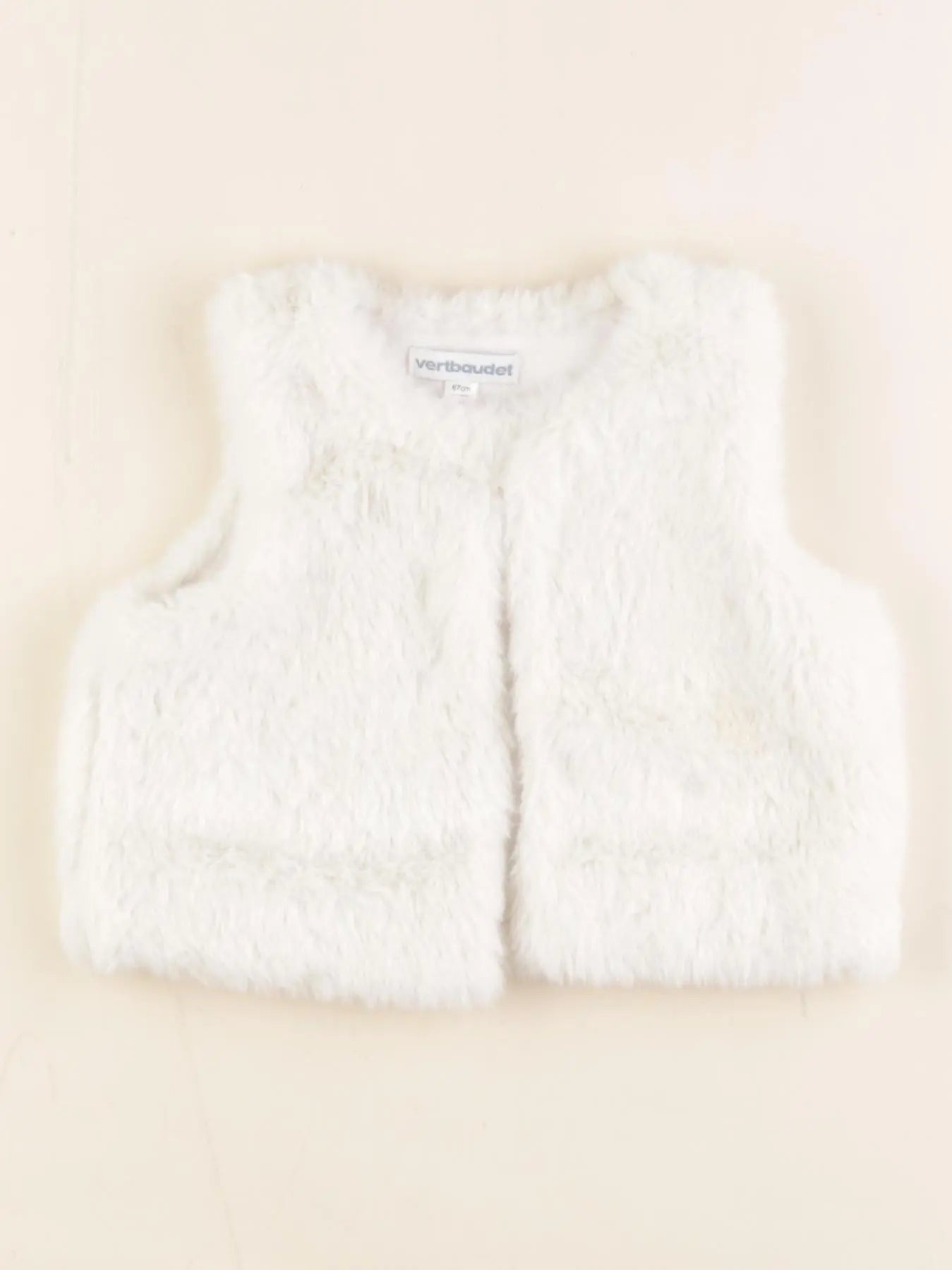Vertbaudet - gilet blanc - 6 mois