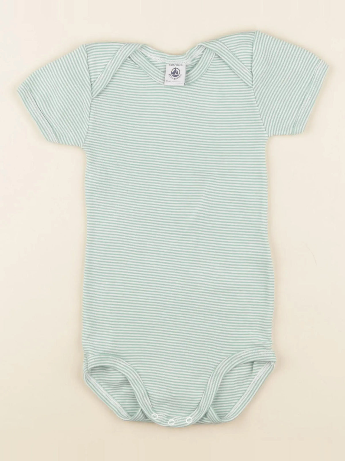 Petit Bateau - body blanc, vert - 4 ans