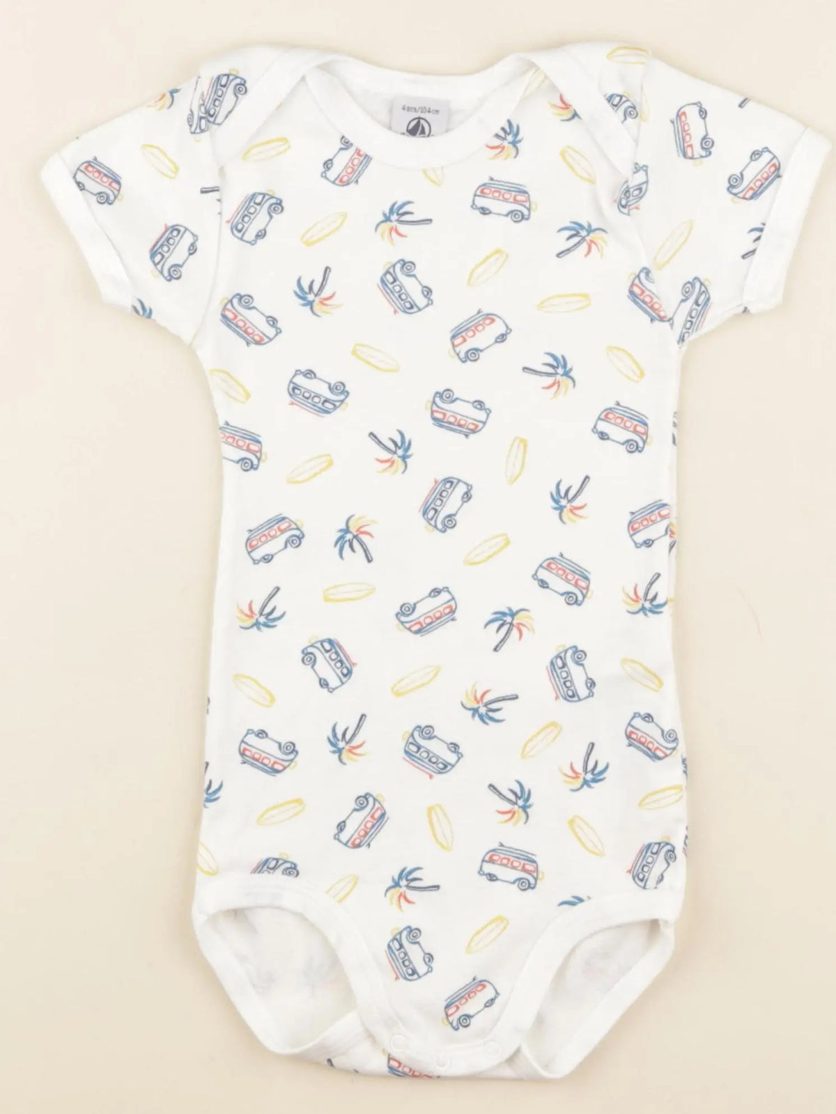 Petit Bateau - body blanc - 4 ans