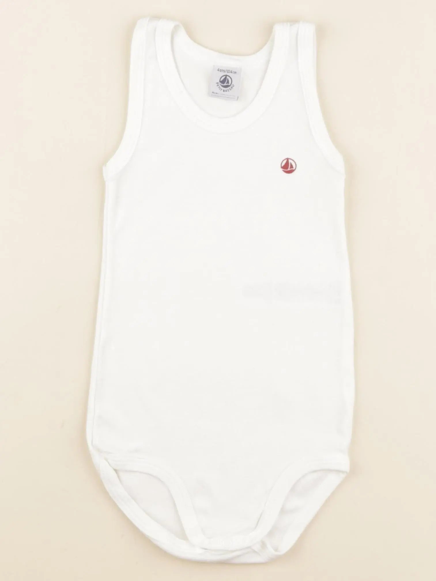 Petit Bateau - body blanc - 4 ans
