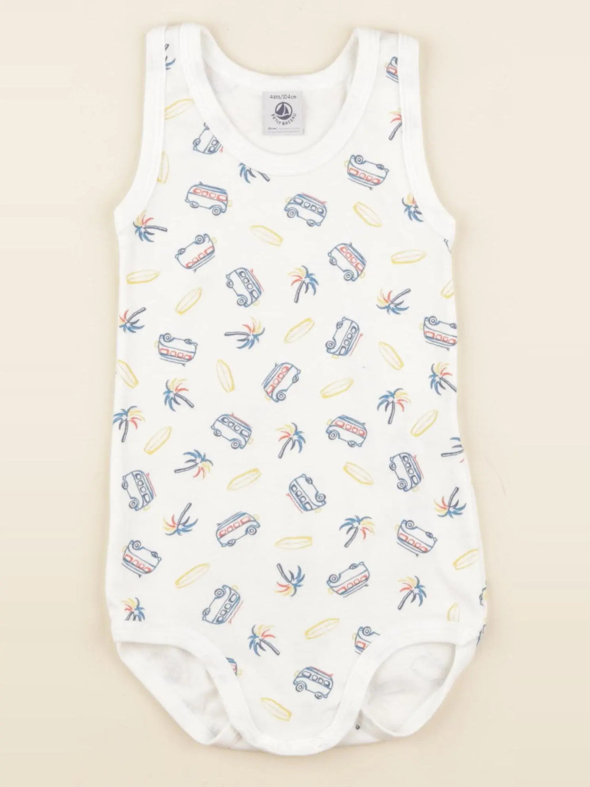 Petit Bateau - body blanc - 4 ans