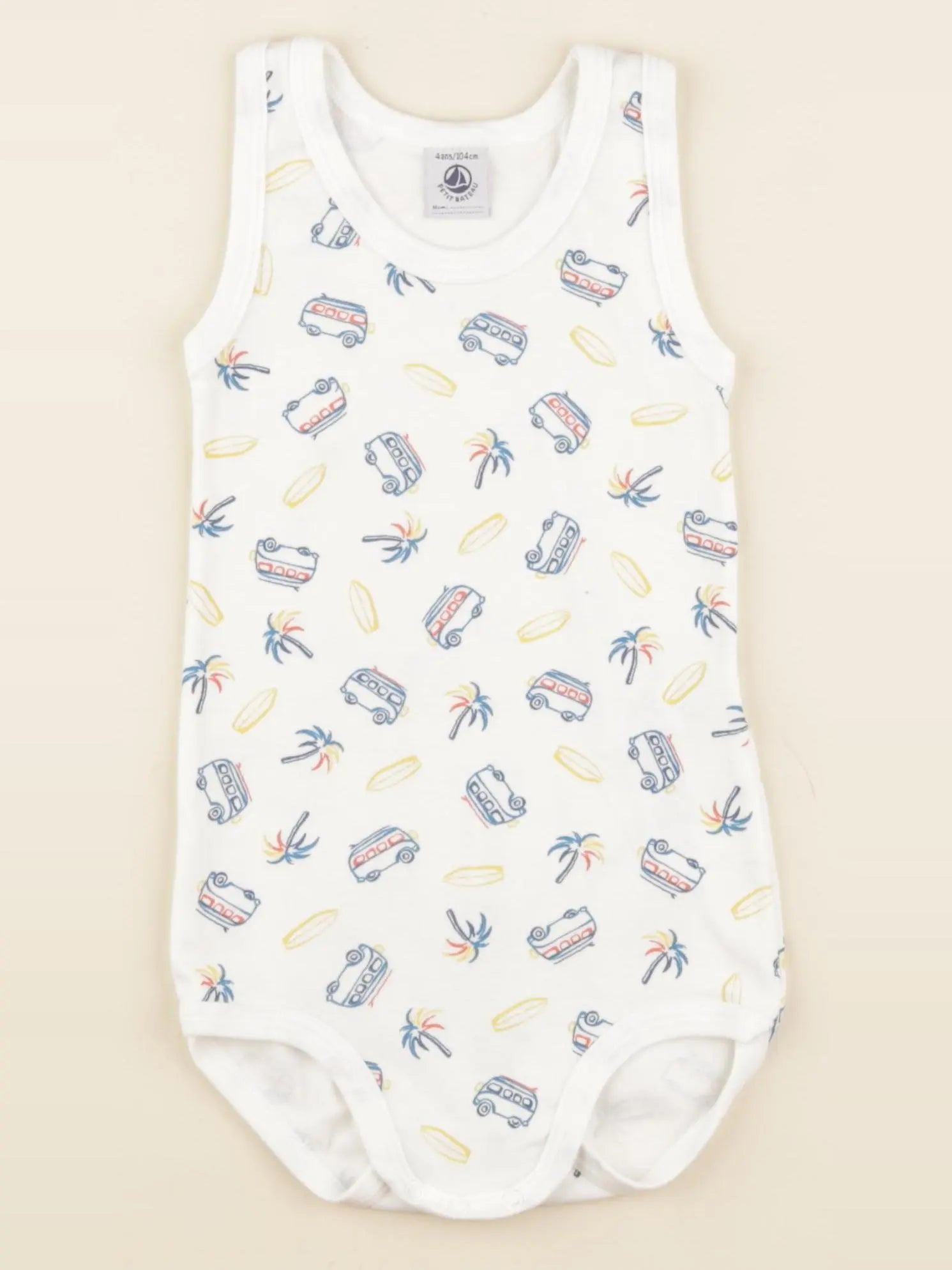 Petit Bateau - body blanc - 4 ans
