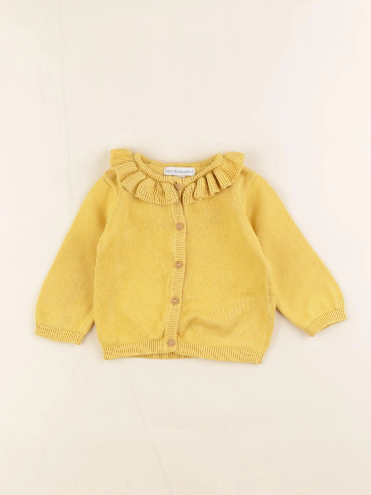 Vertbaudet - gilet jaune - 6 mois