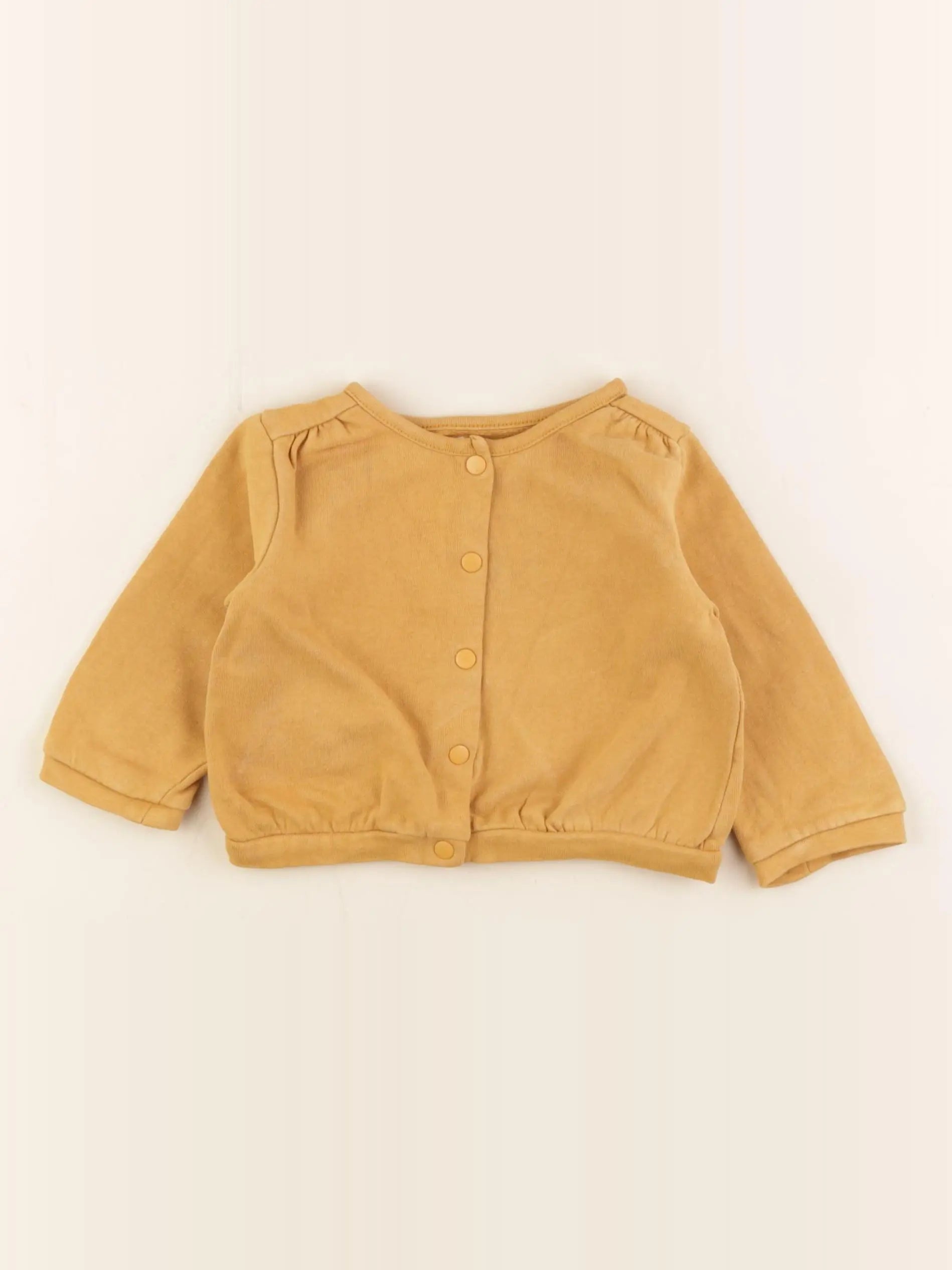 Vertbaudet - gilet jaune - 9 mois