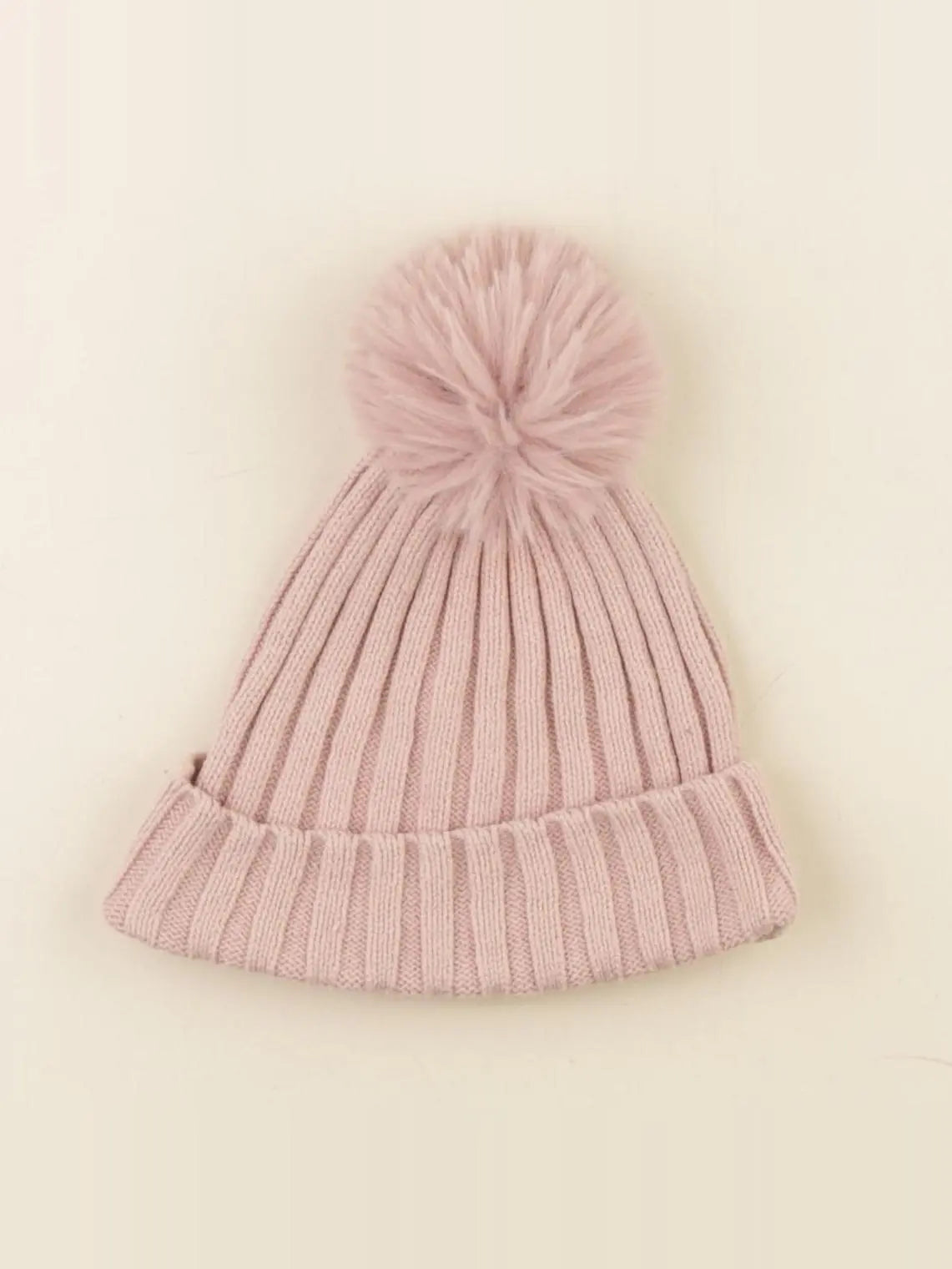 H&M - bonnet rose - 3/6 mois