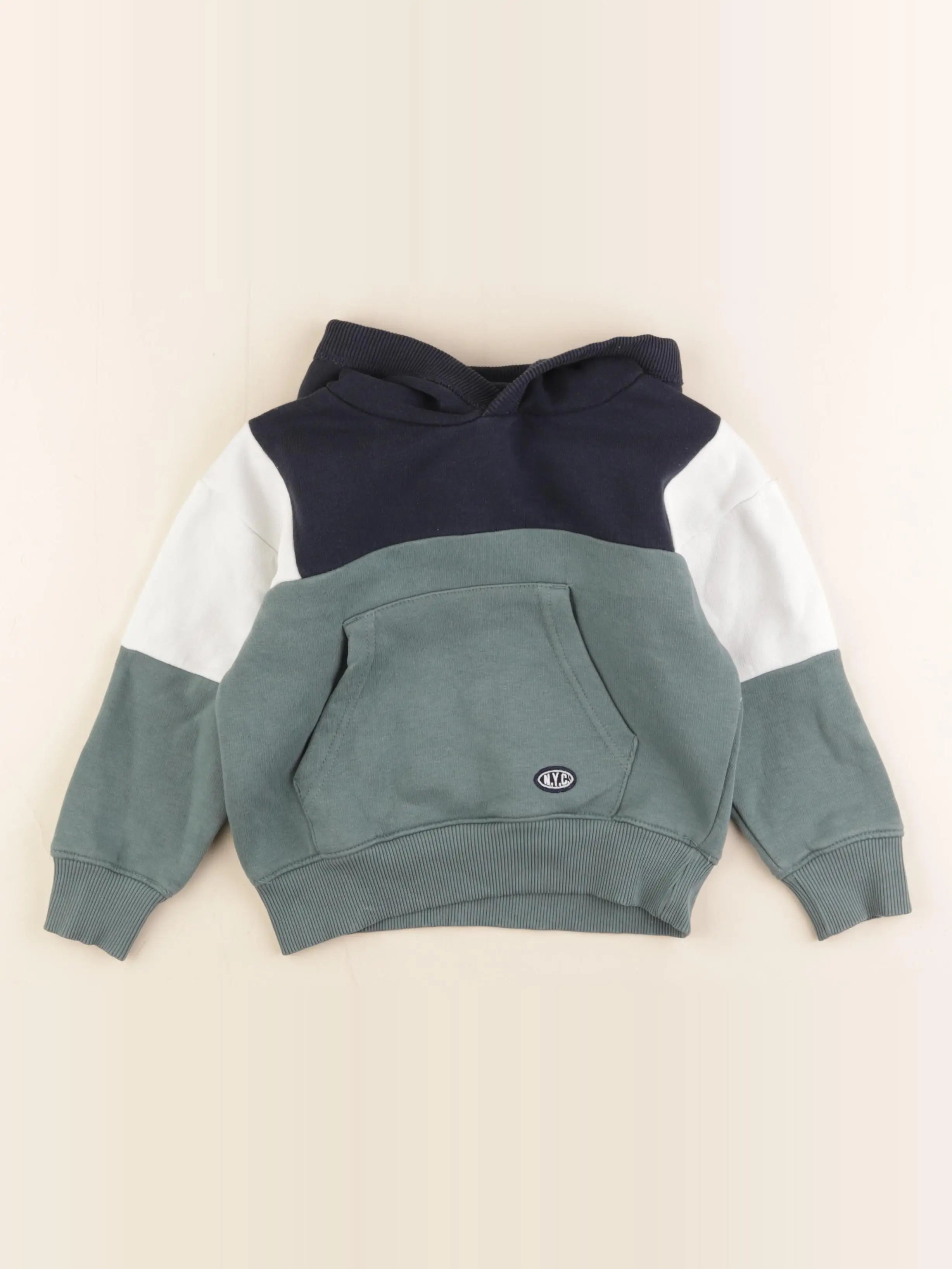 Tape à l'oeil - sweat bleu, vert - 2/3 ans