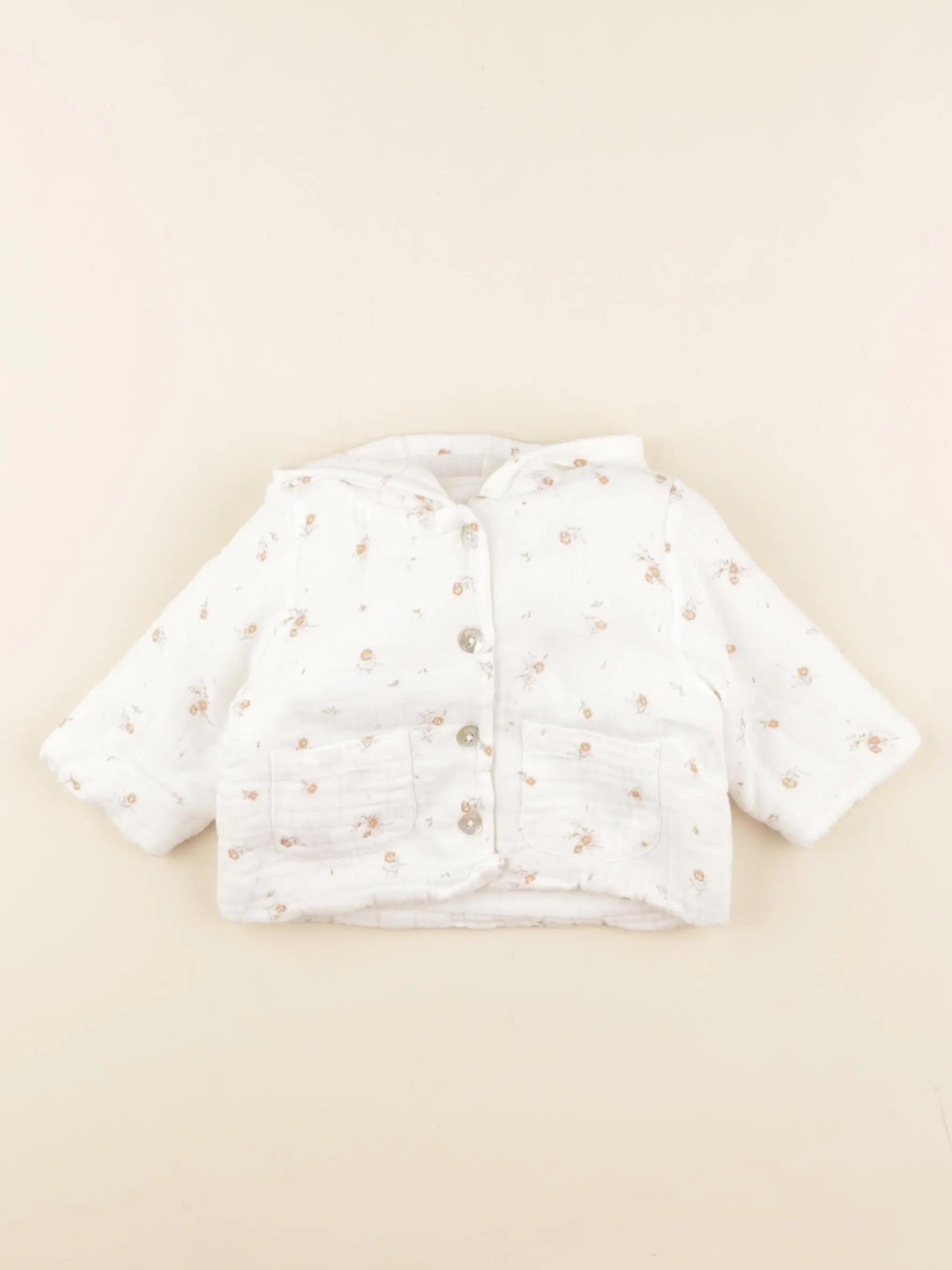Natalys - veste blanc - 1 mois