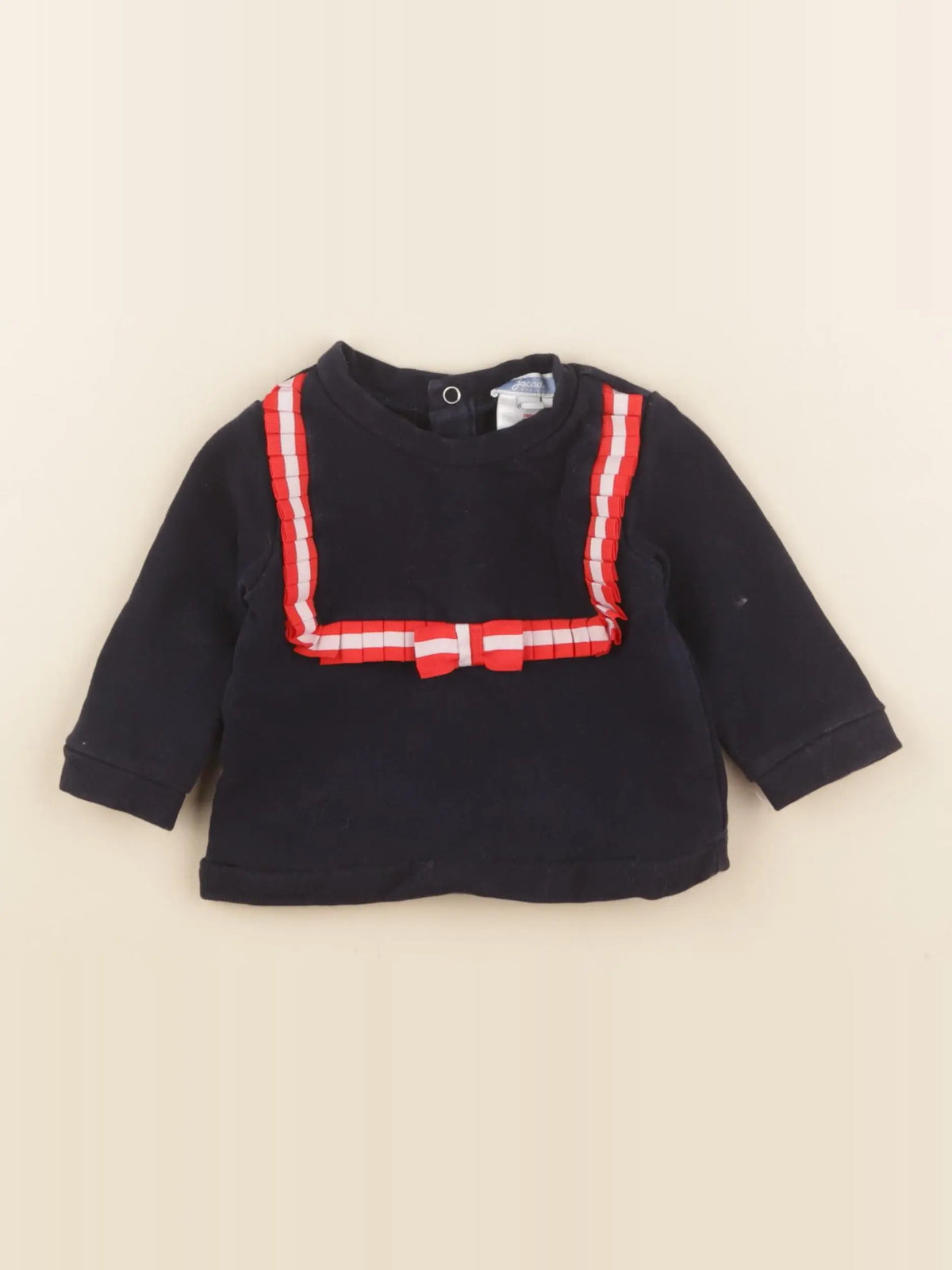 Jacadi - sweat bleu - 6 mois