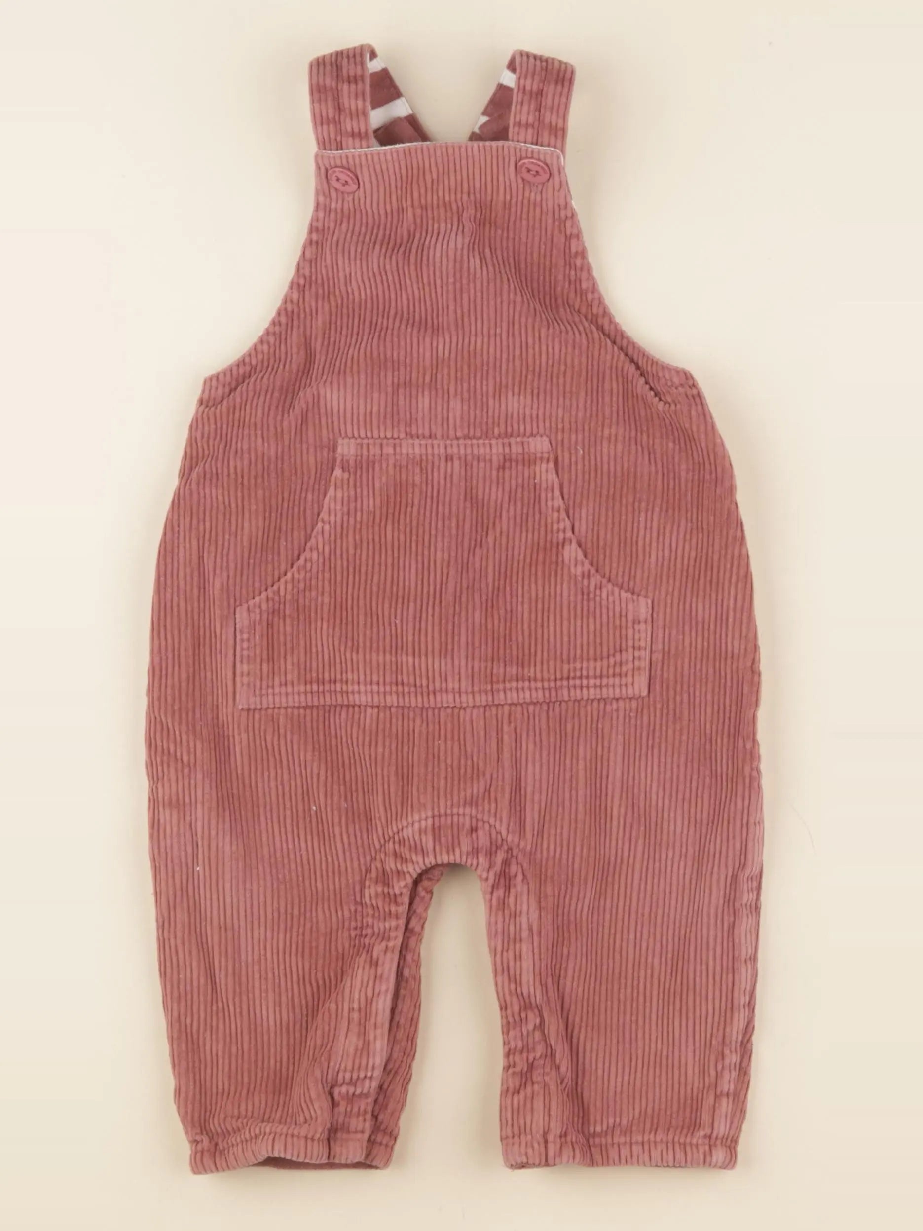 Pigeon Organics - salopette rouge - 6/12 mois