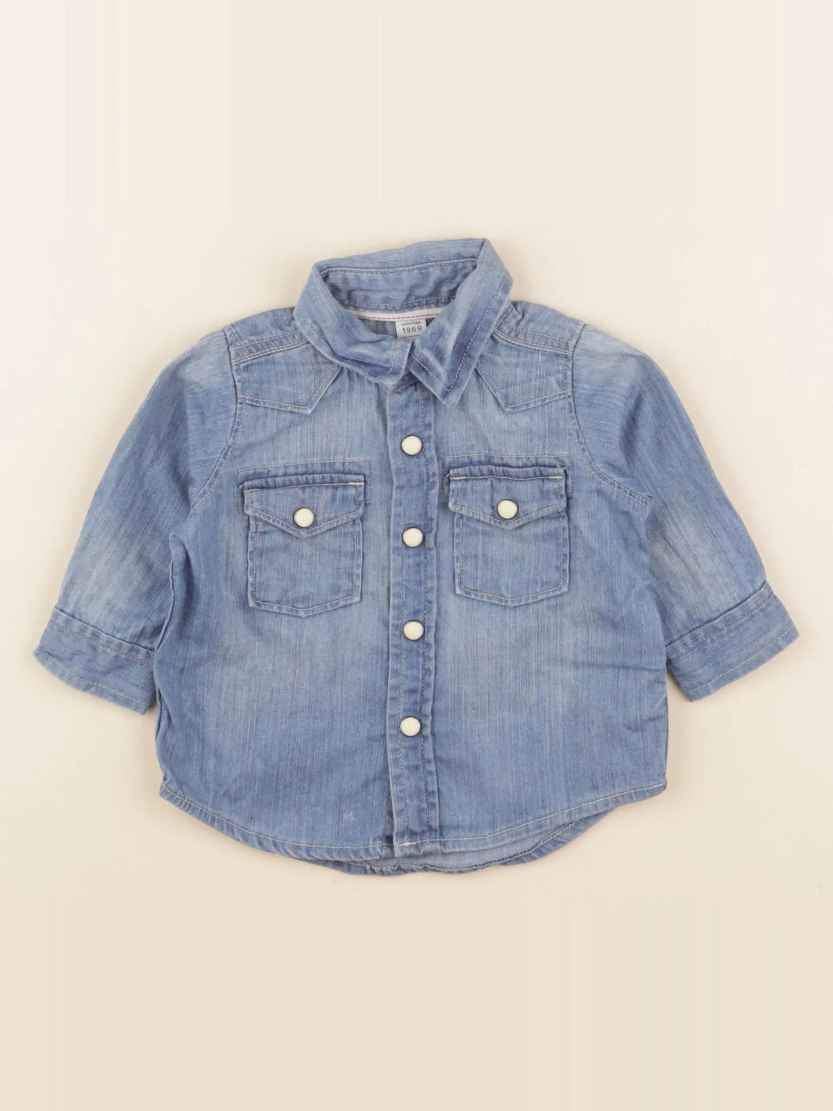 GAP - chemise bleu - 3/6 mois
