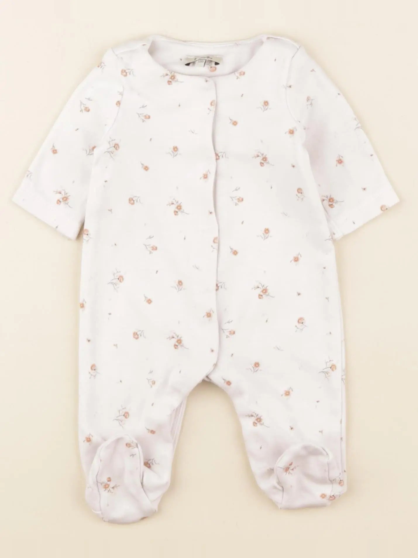 Natalys - pyjama coton beige - 0 mois
