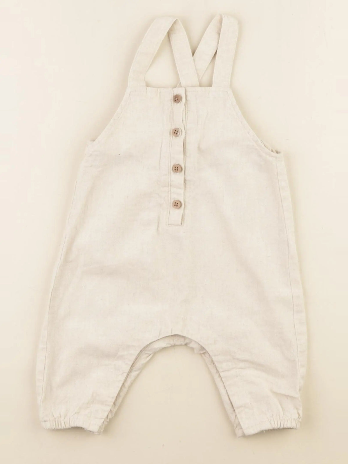 Zara - salopette beige - 3/6 mois