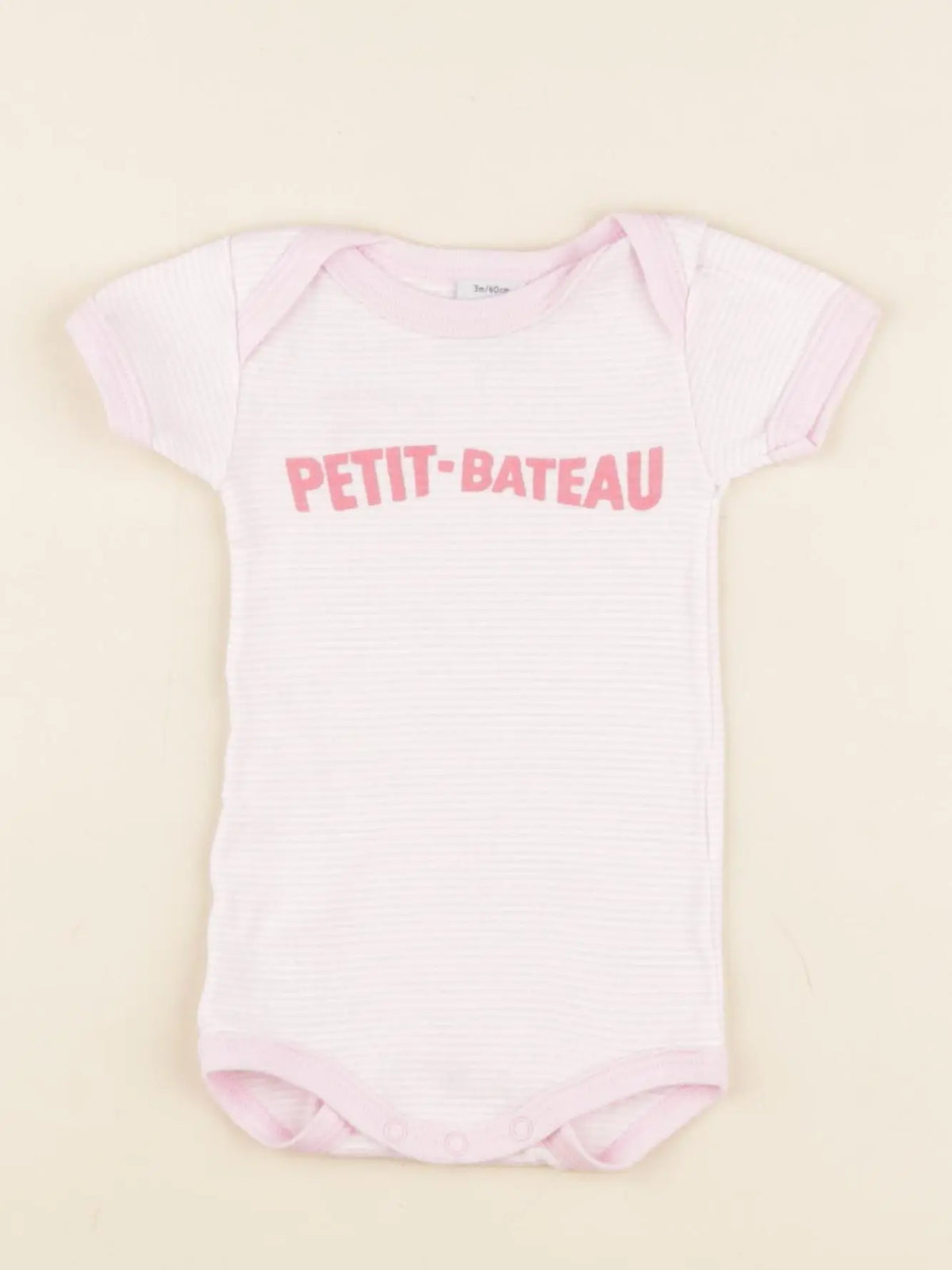 Petit Bateau - body rose - 3 mois