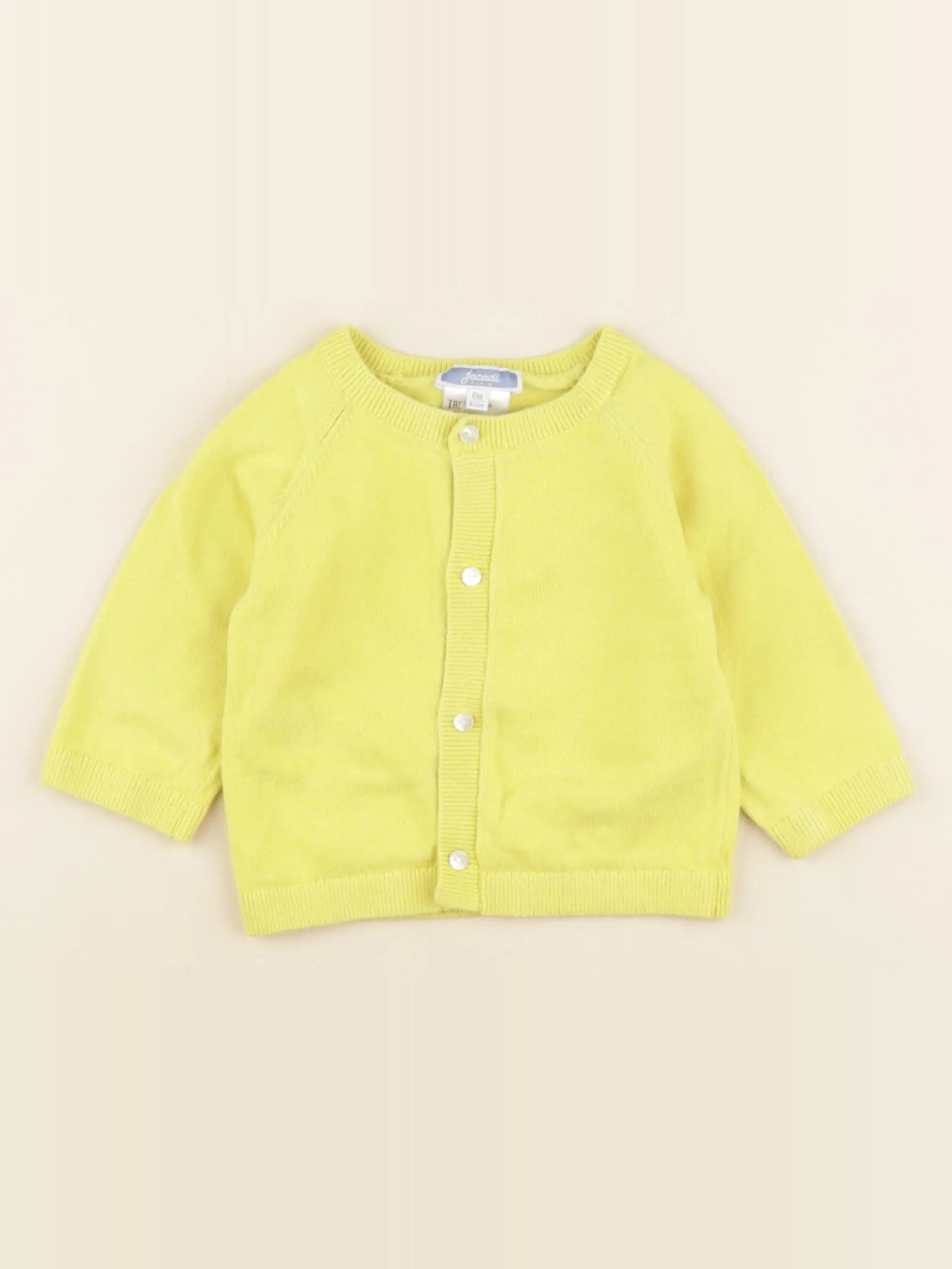 Jacadi - gilet jaune - 6 mois
