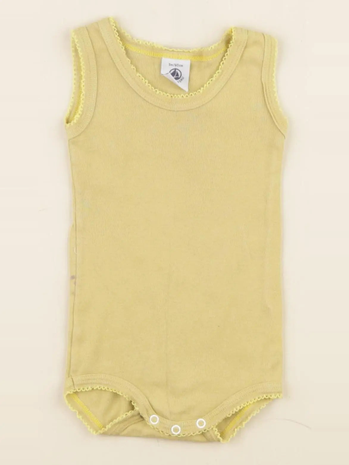 Petit Bateau - body jaune - 3 mois