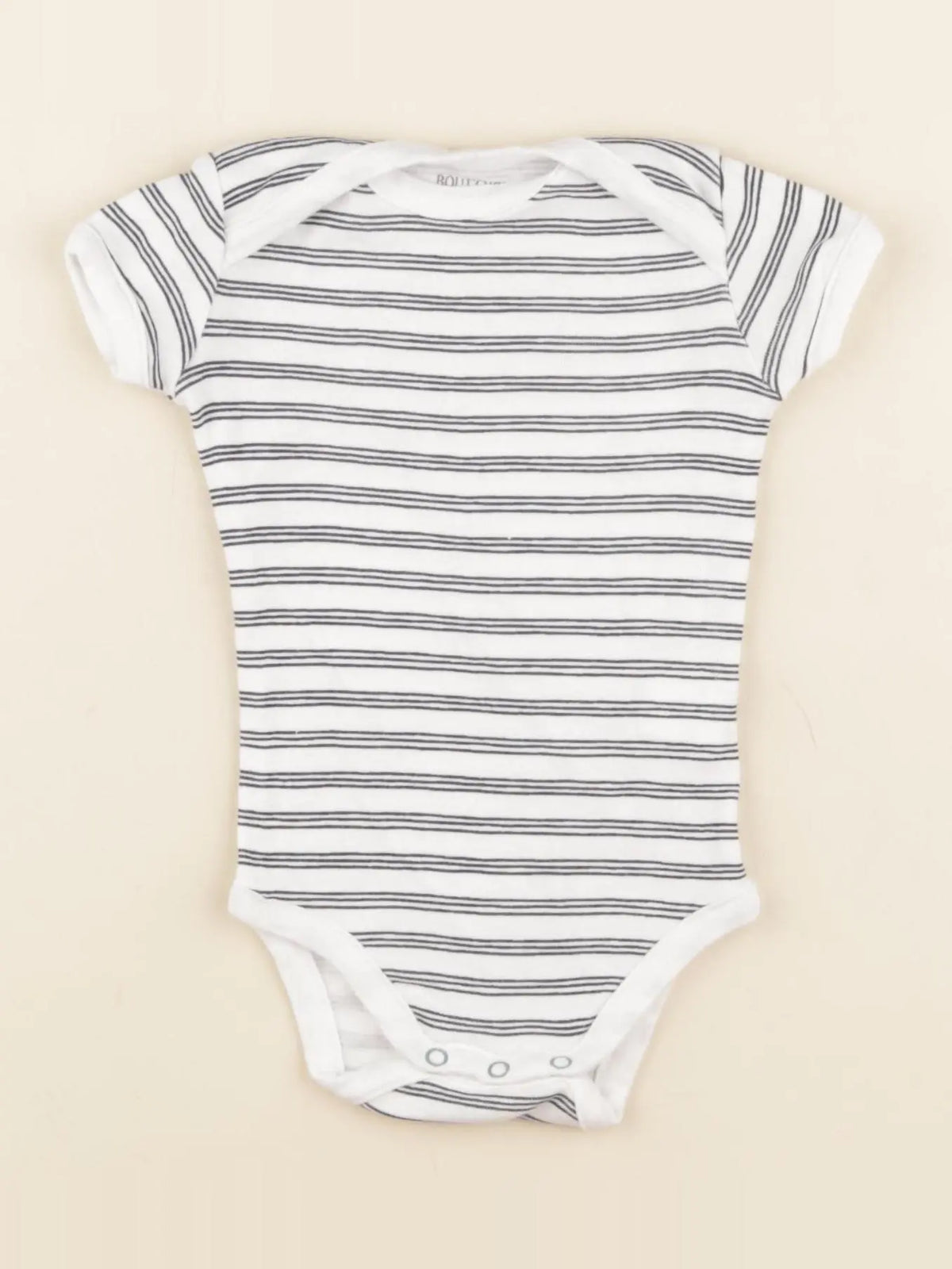 Boutchou - body blanc, bleu - 6 mois