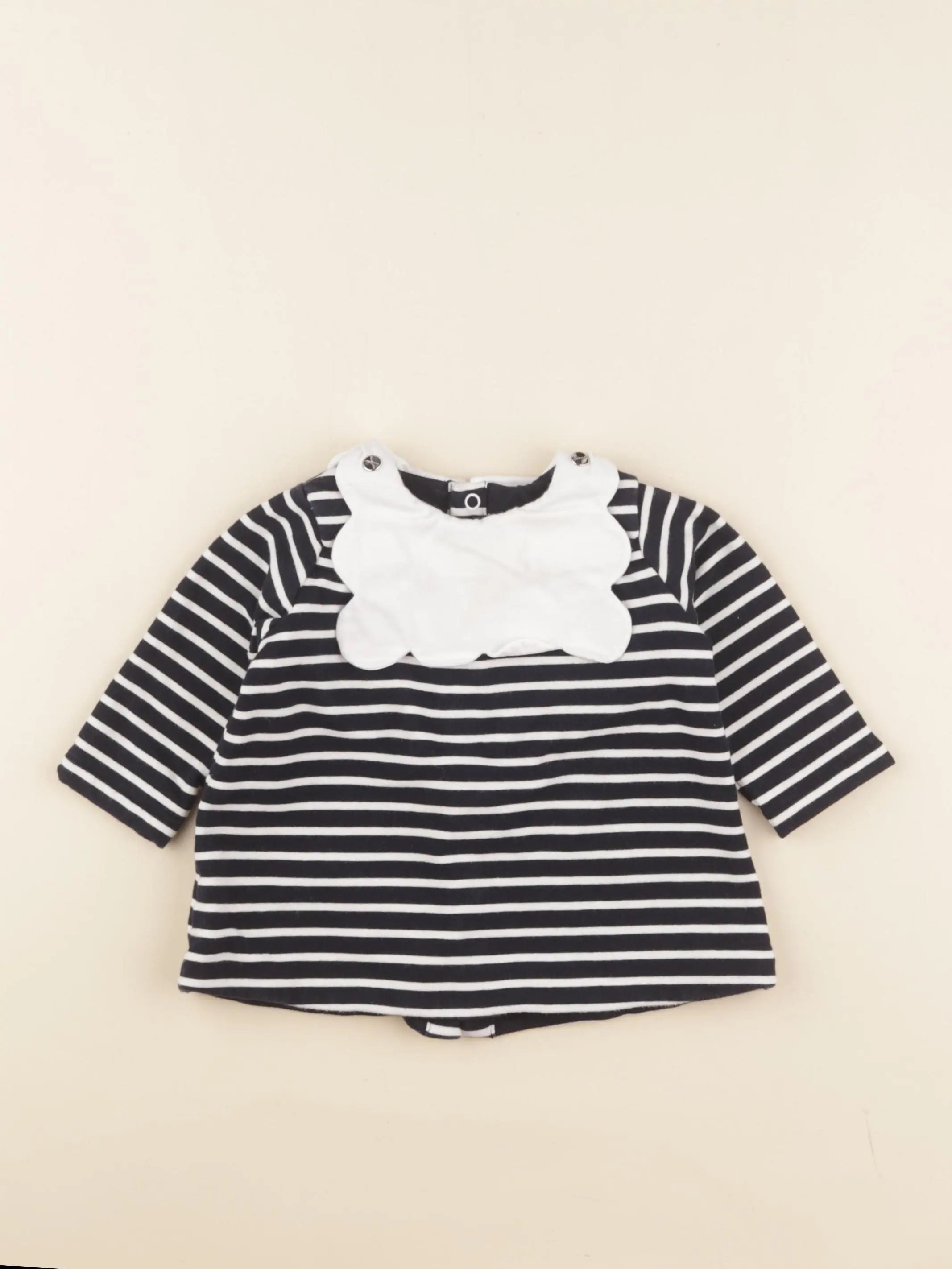 Jacadi - sweat bleu, blanc - 6 mois