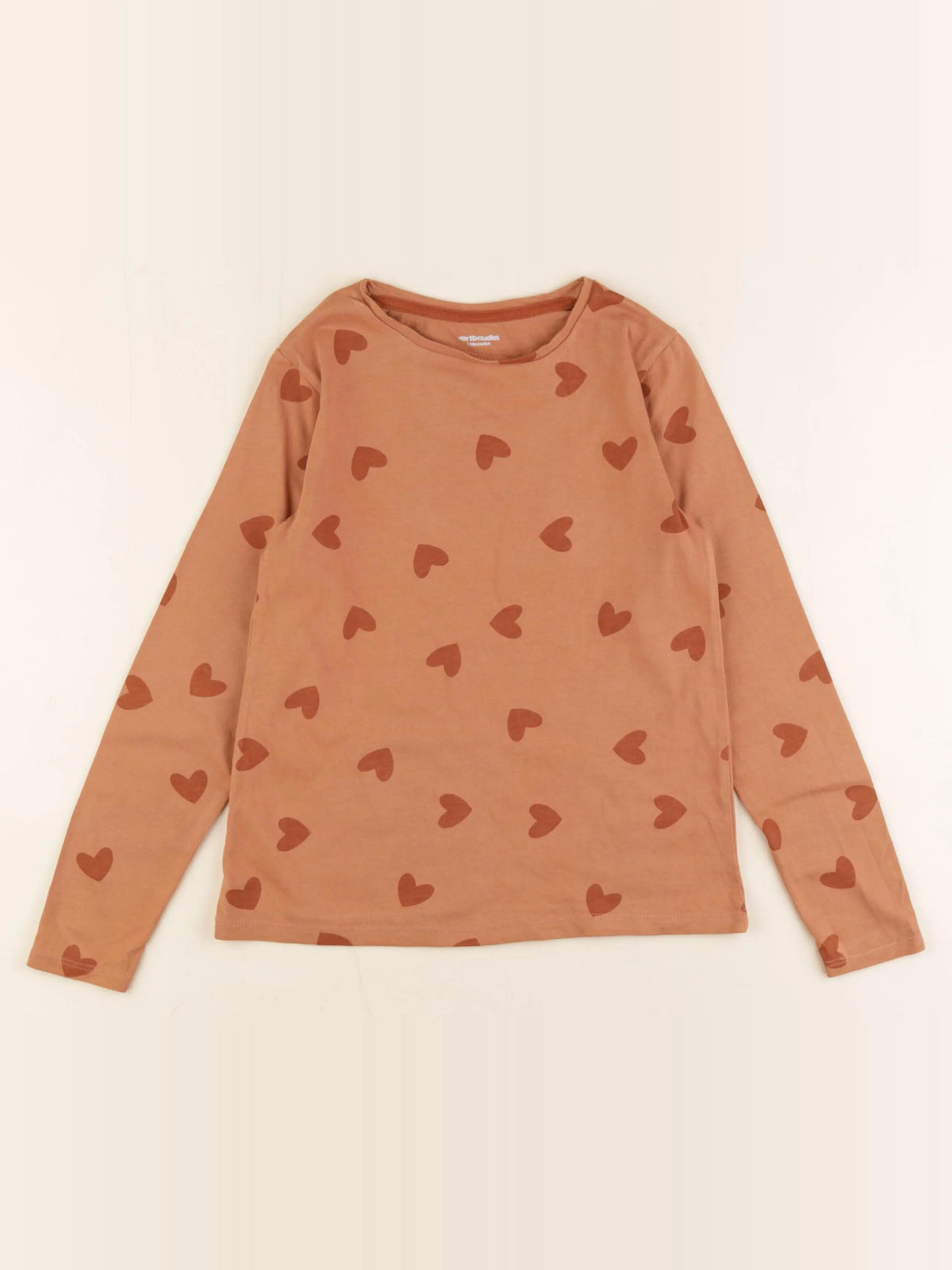 Vertbaudet - tee-shirt violet, marron - 8 ans