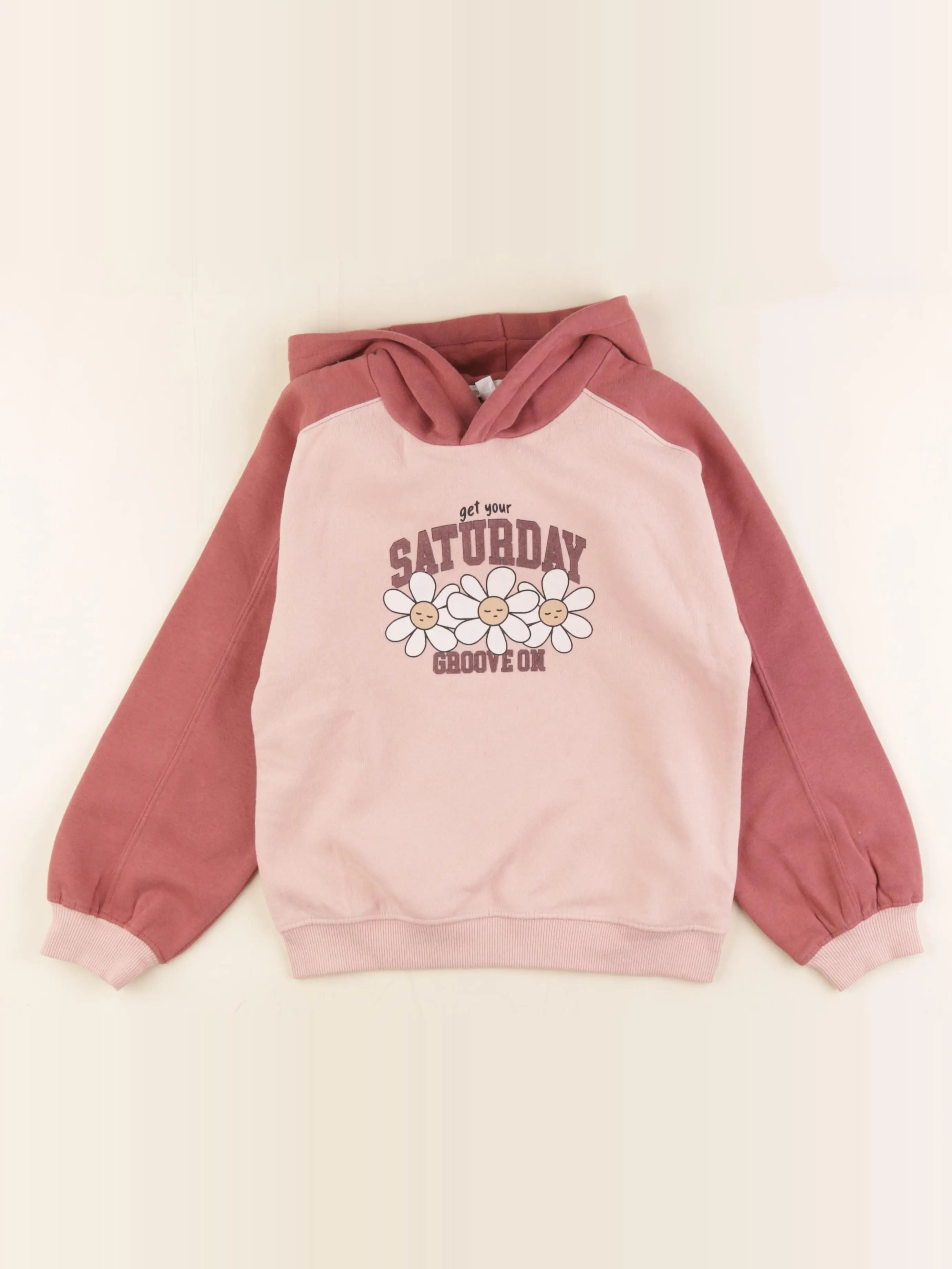 Vertbaudet - sweat rose - 8 ans