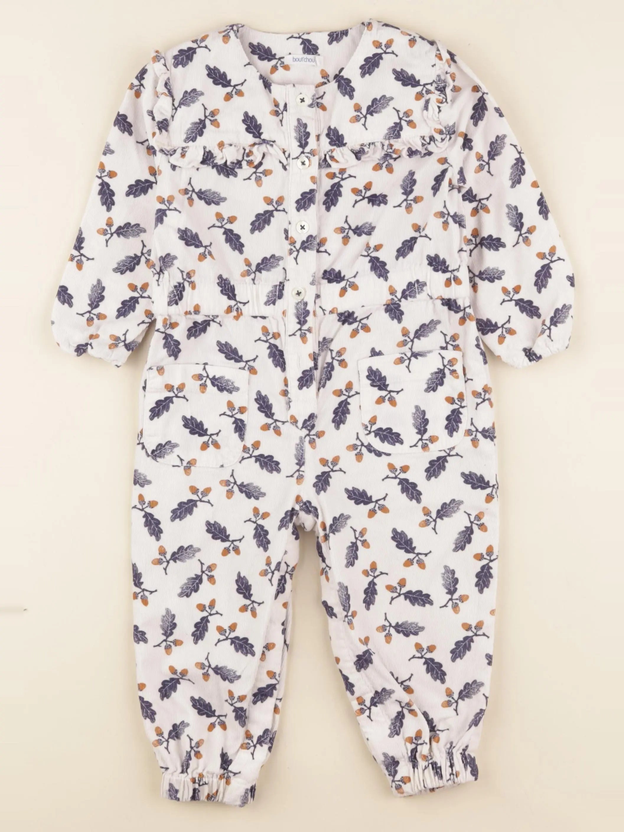 Boutchou - combinaison blanc, bleu - 18 mois