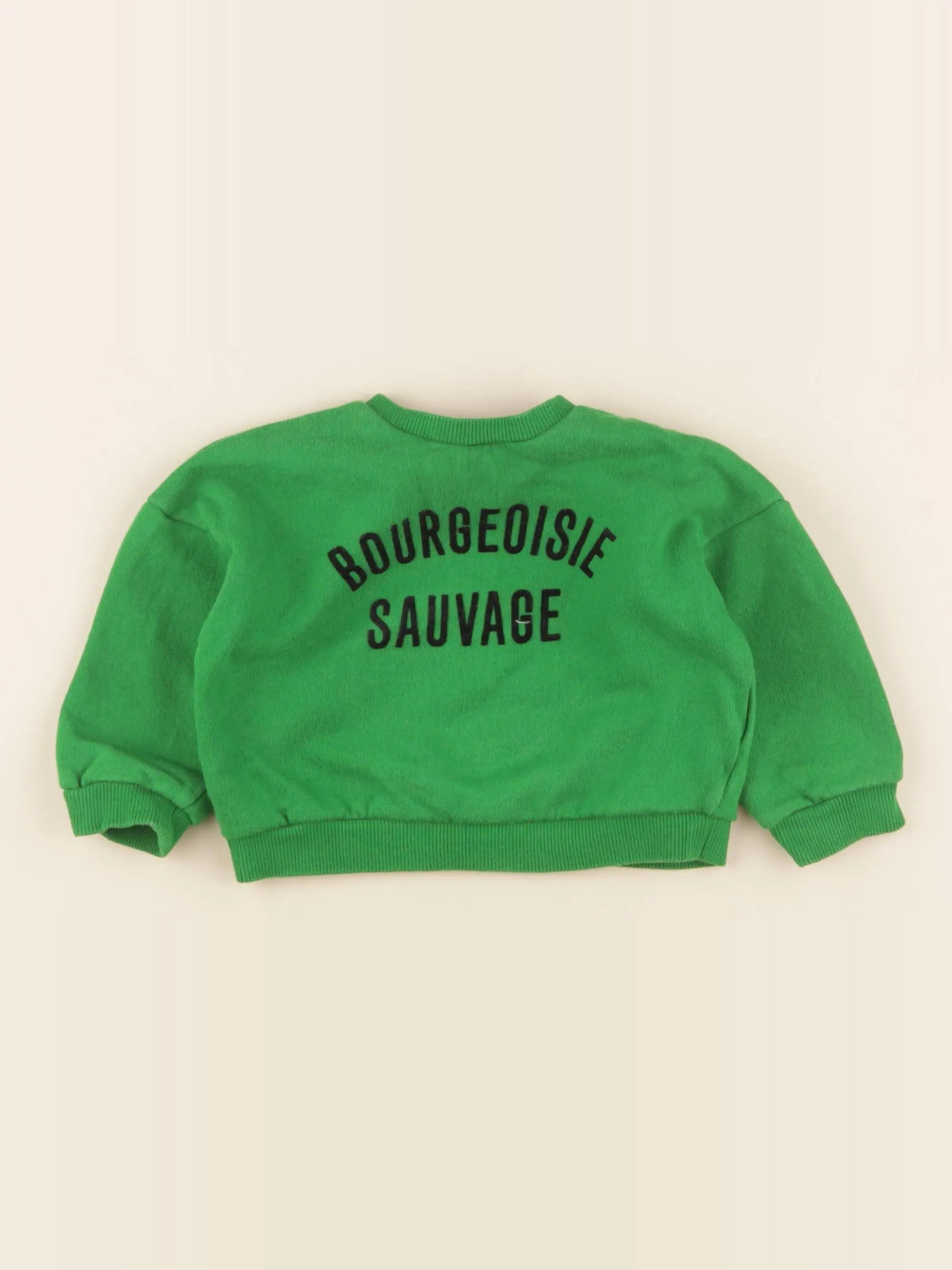 Monoprix x Clare V. - sweat vert - 12/18 mois