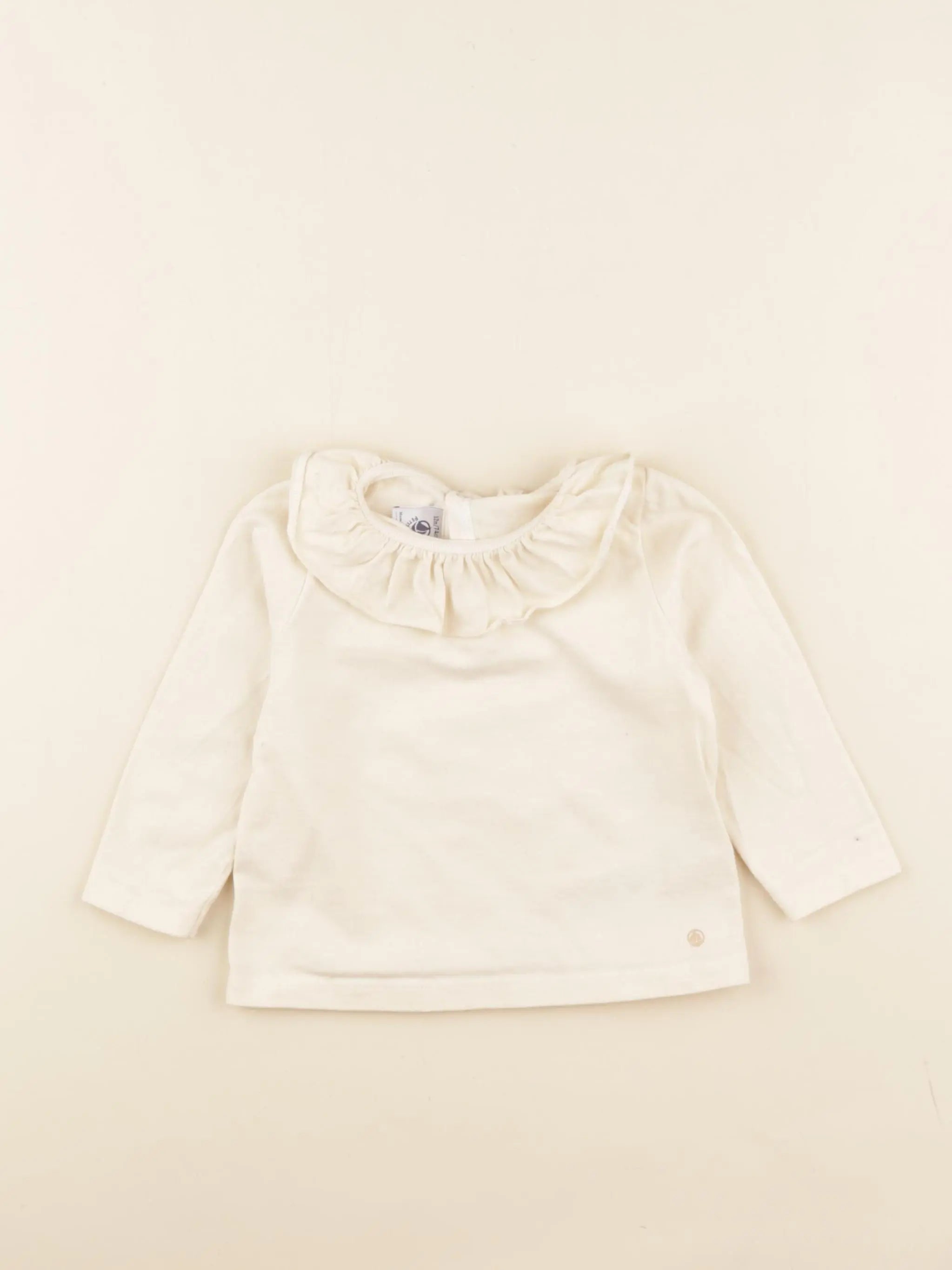 Petit Bateau - tee-shirt beige - 12 mois