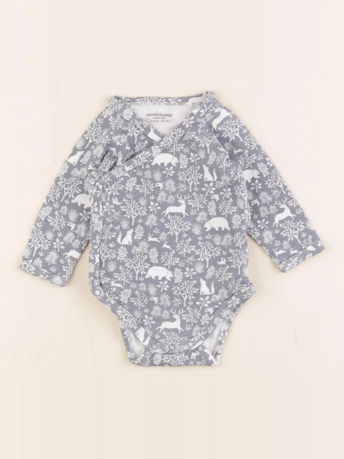 Vertbaudet - body bleu - 3 mois