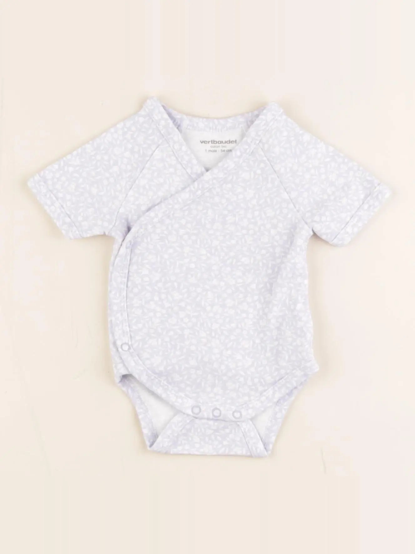 Vertbaudet - body violet - 1 mois