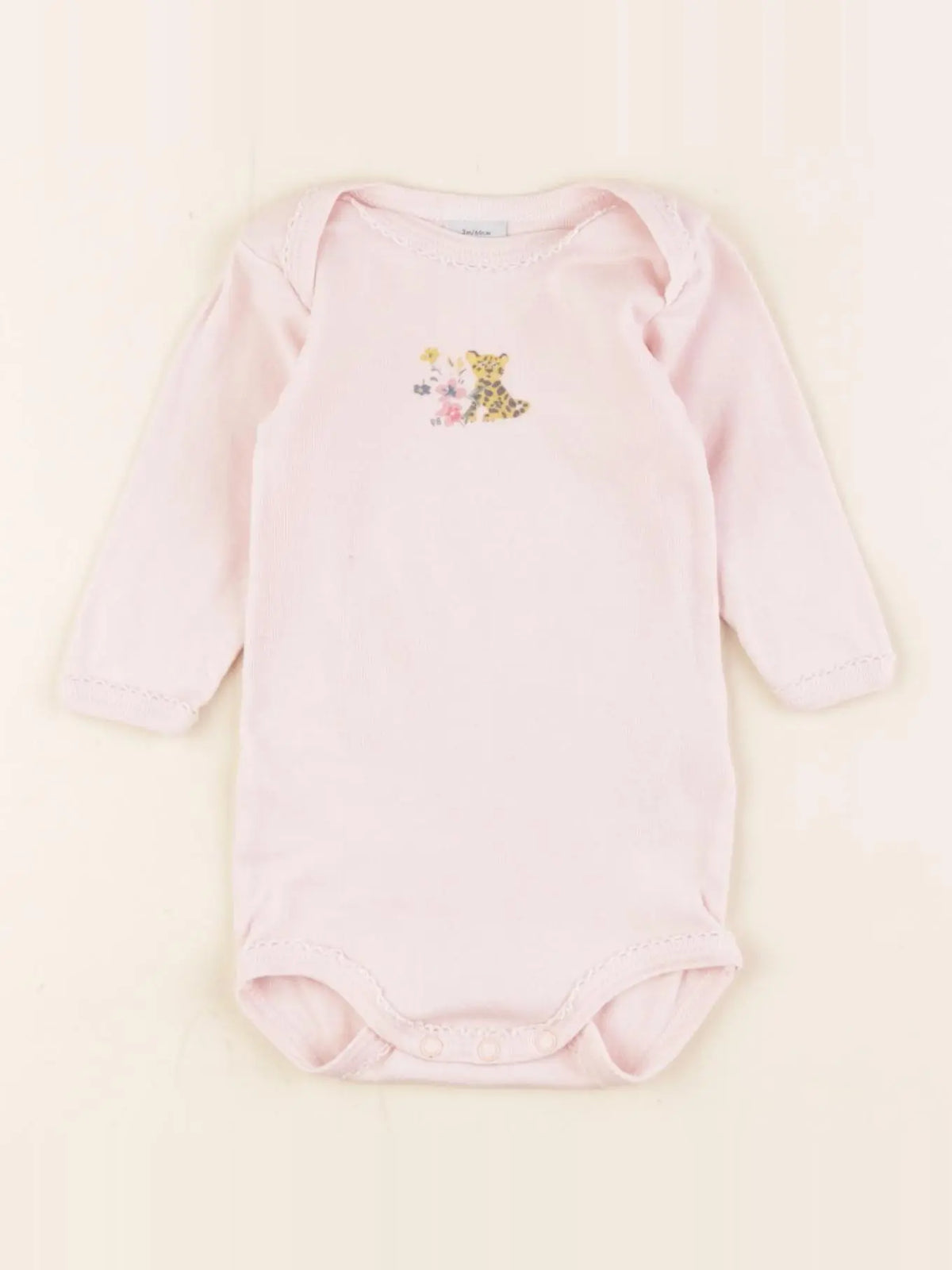 Petit Bateau - body rose - 3 mois