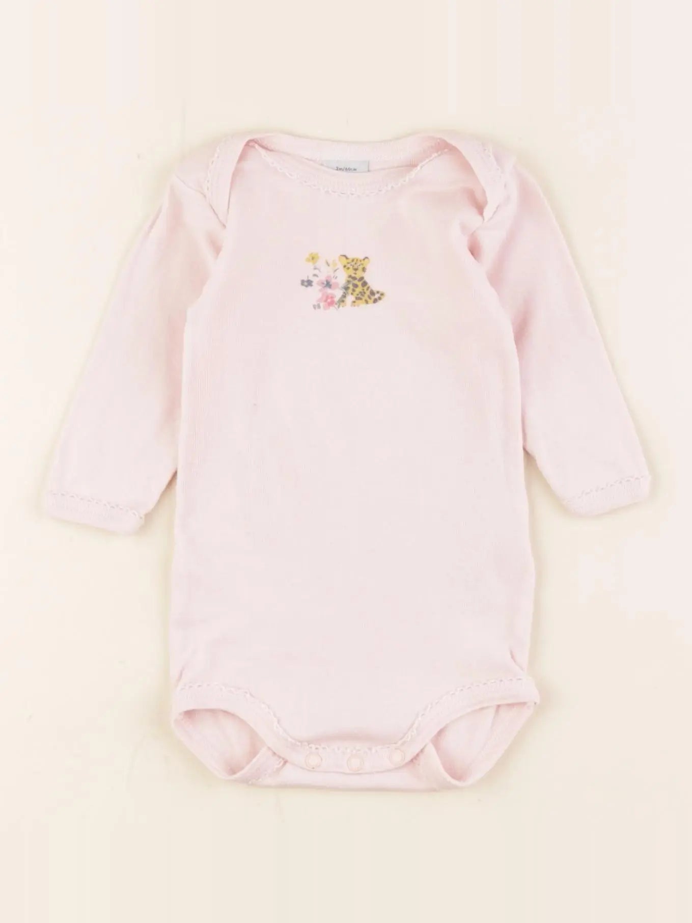 Petit Bateau - body rose - 3 mois