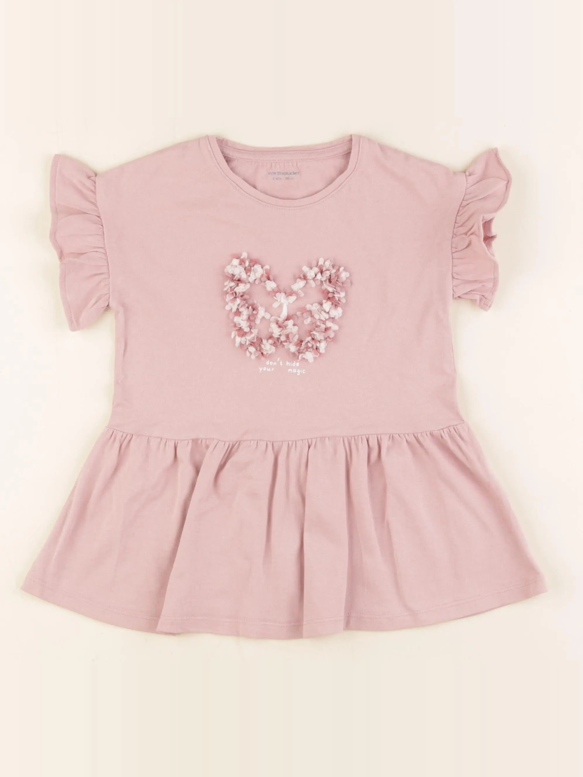 Vertbaudet - robe rose - 2 ans