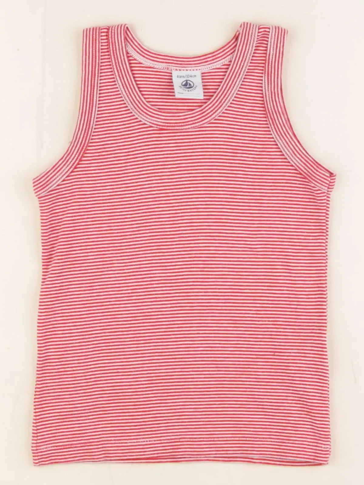 Petit Bateau - maillot de corps rouge - 4 ans