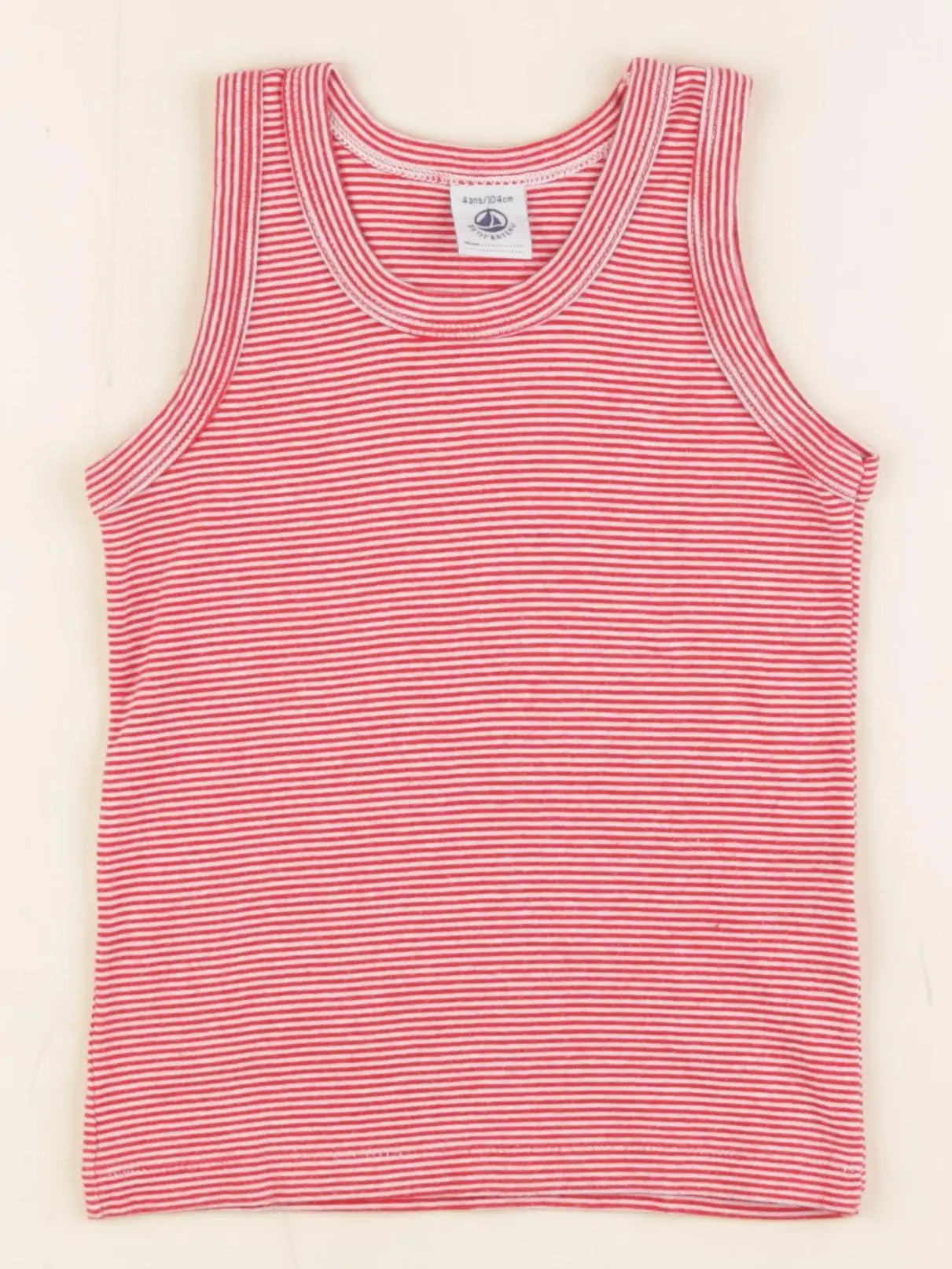 Petit Bateau - maillot de corps rouge - 4 ans