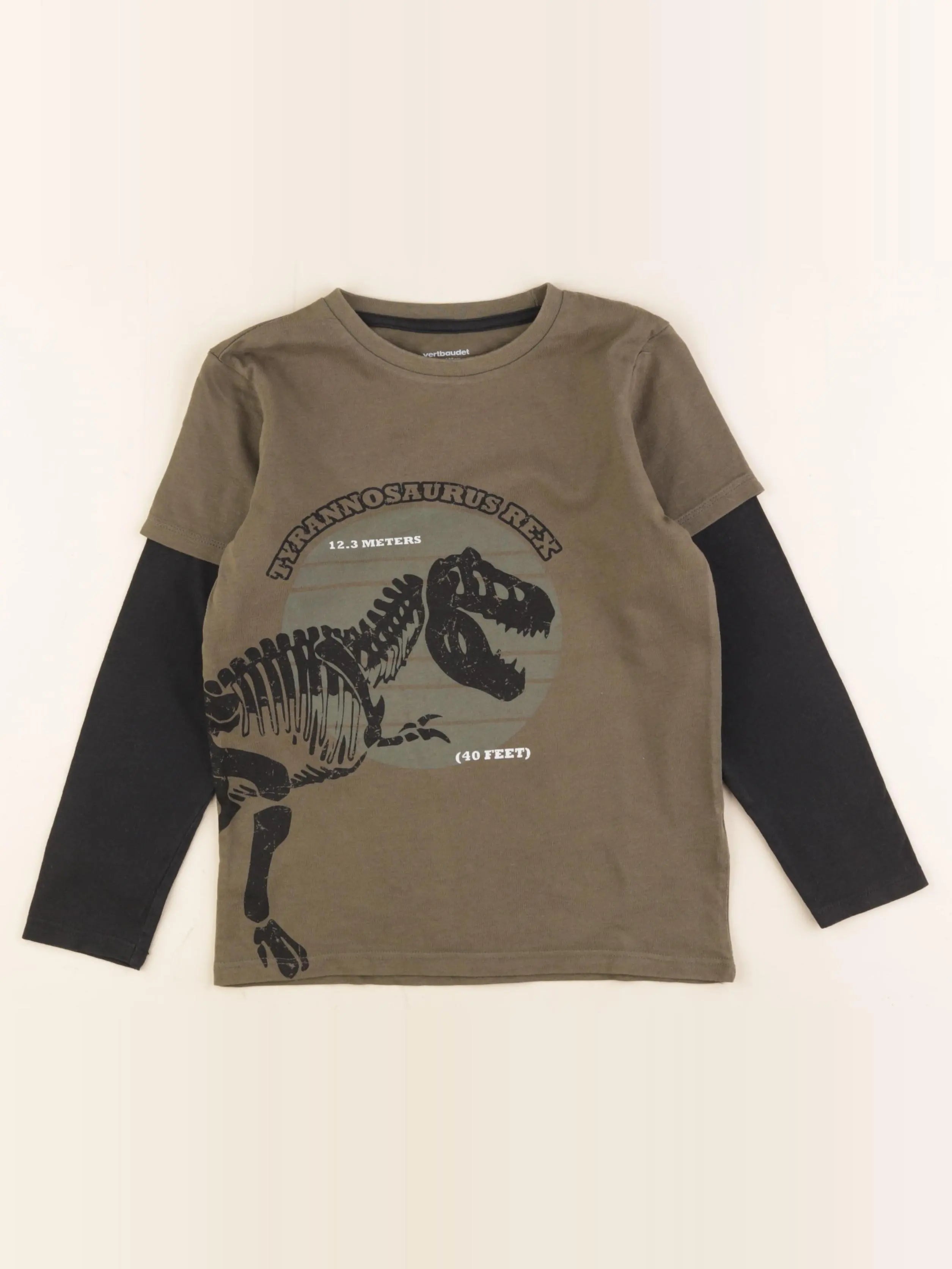 Vertbaudet - tee-shirt vert - 8 ans