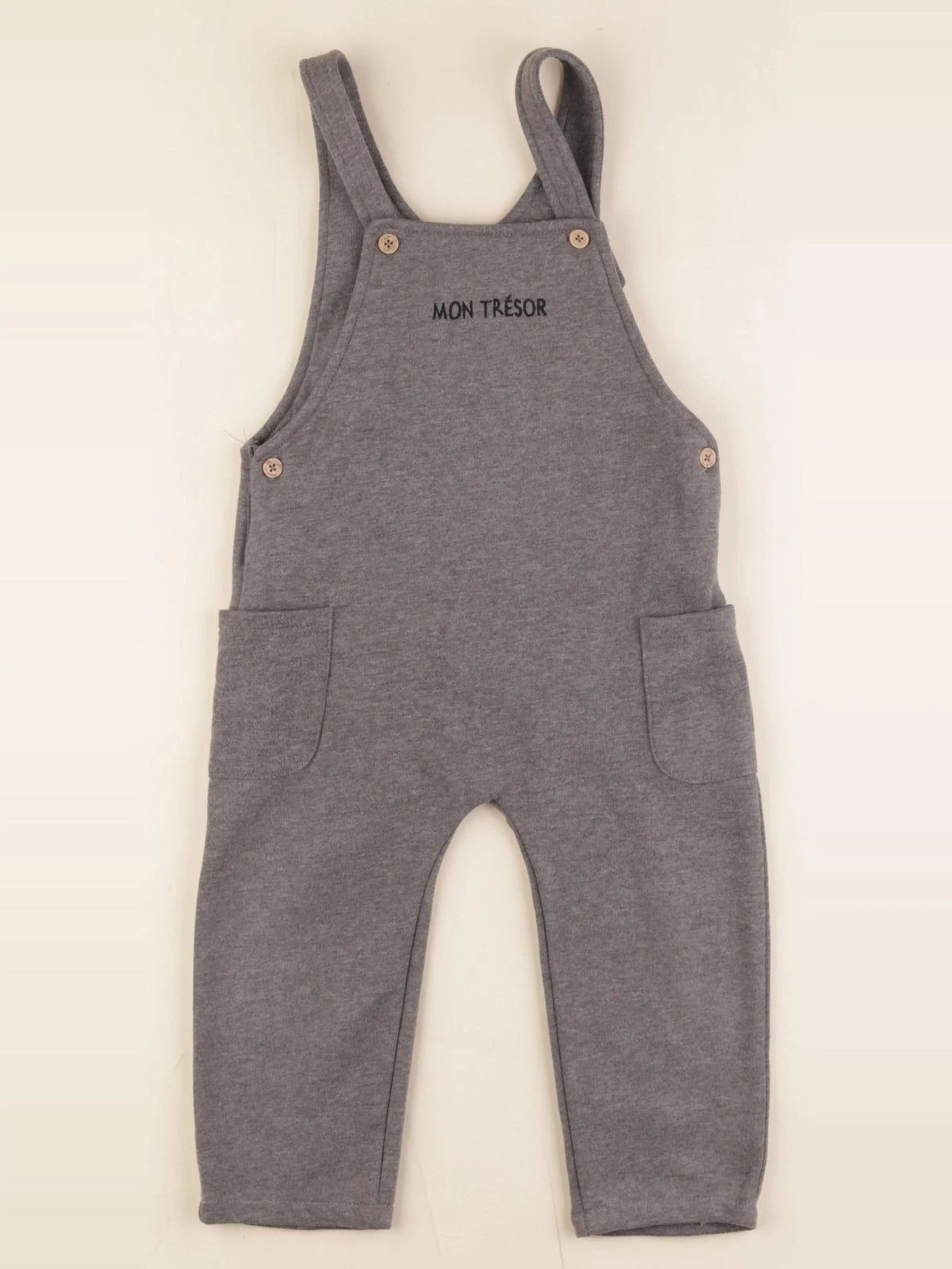 Vertbaudet - salopette gris - 3 ans