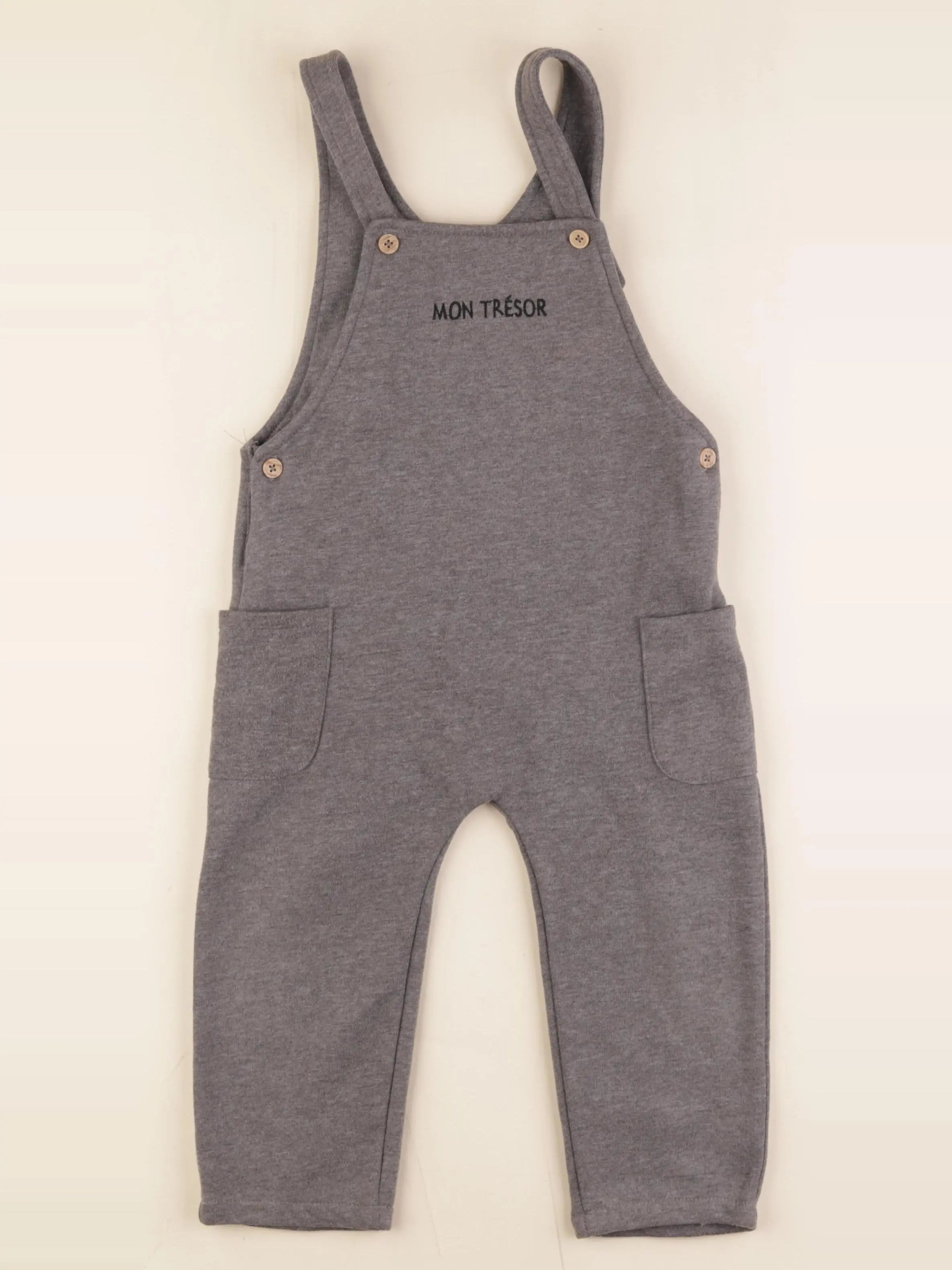 Vertbaudet - salopette gris - 3 ans
