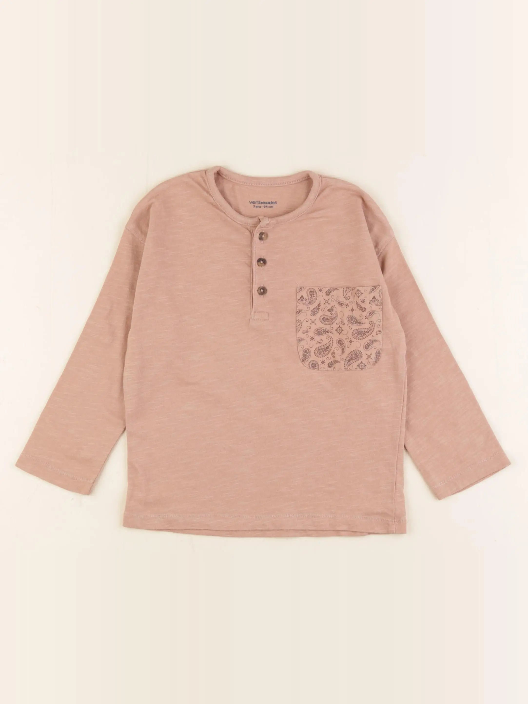 Vertbaudet - tee-shirt rose - 3 ans