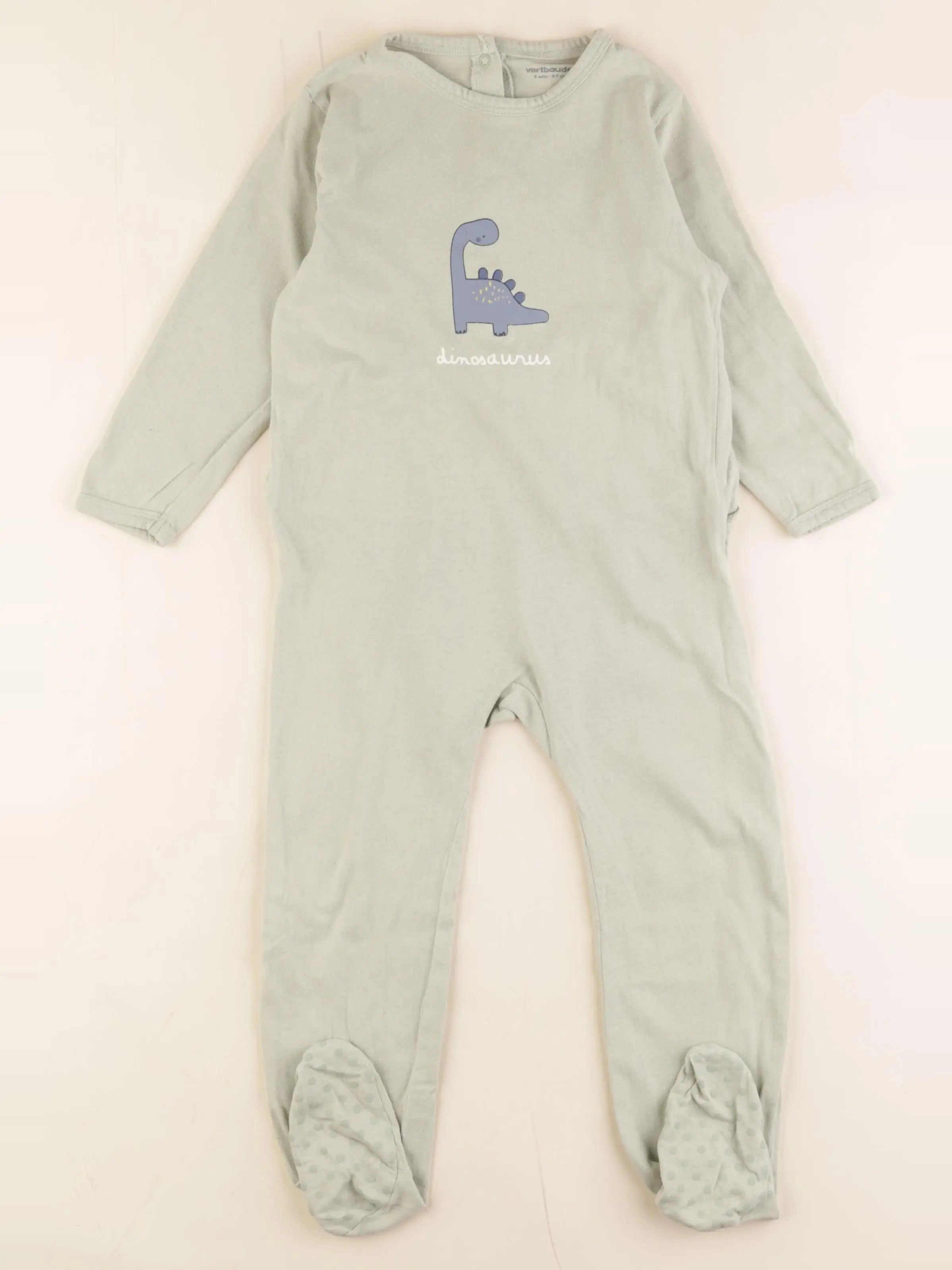 Vertbaudet - pyjama coton vert - 3 ans