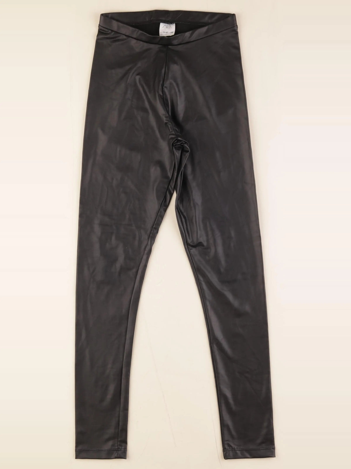 Zara - legging simili cuir noir - 11/12 ans