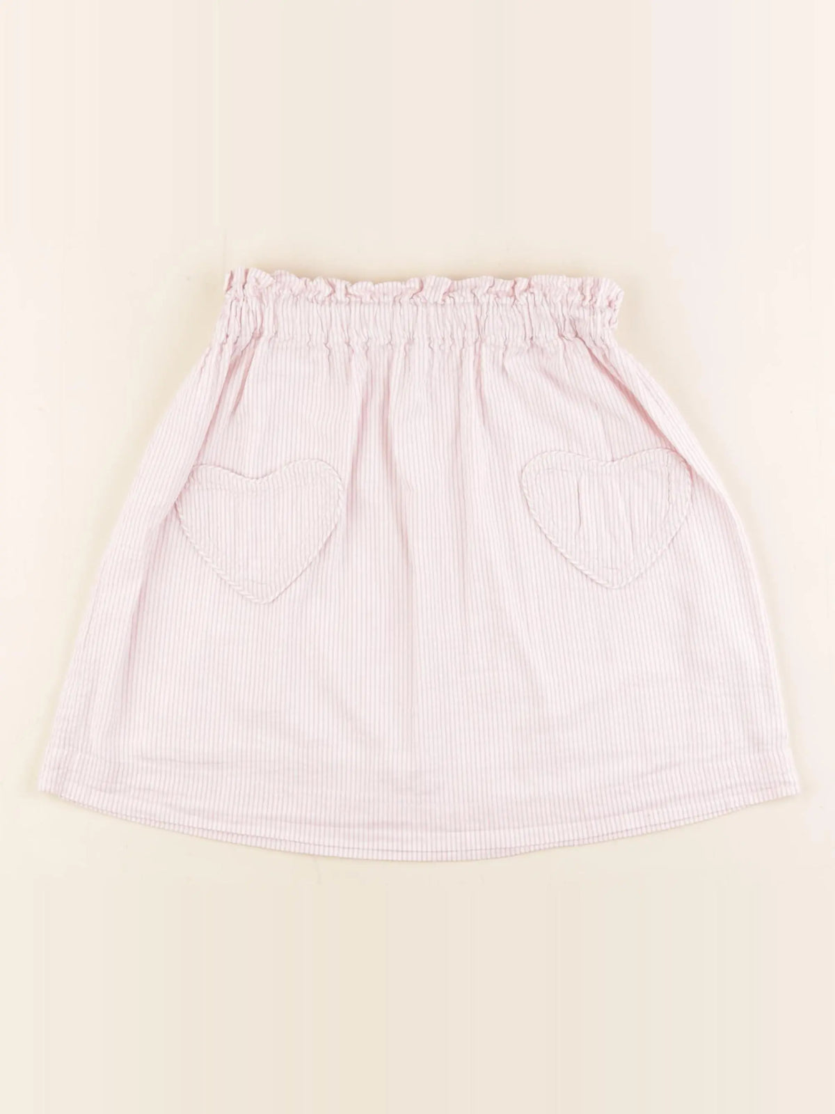 Bonton - jupe blanc, rose - 8 ans