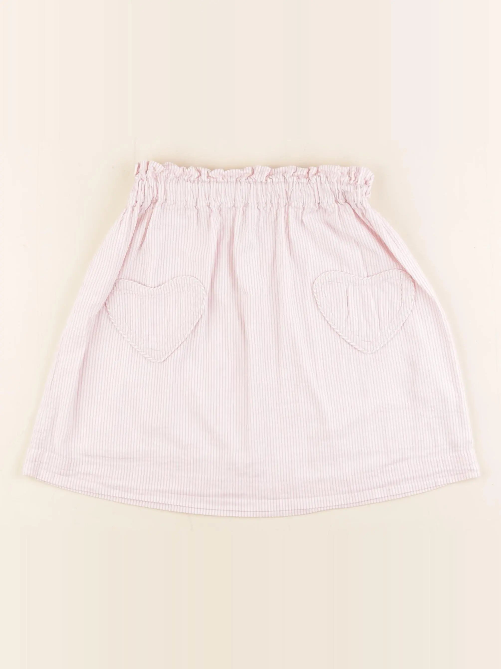 Bonton - jupe blanc, rose - 8 ans