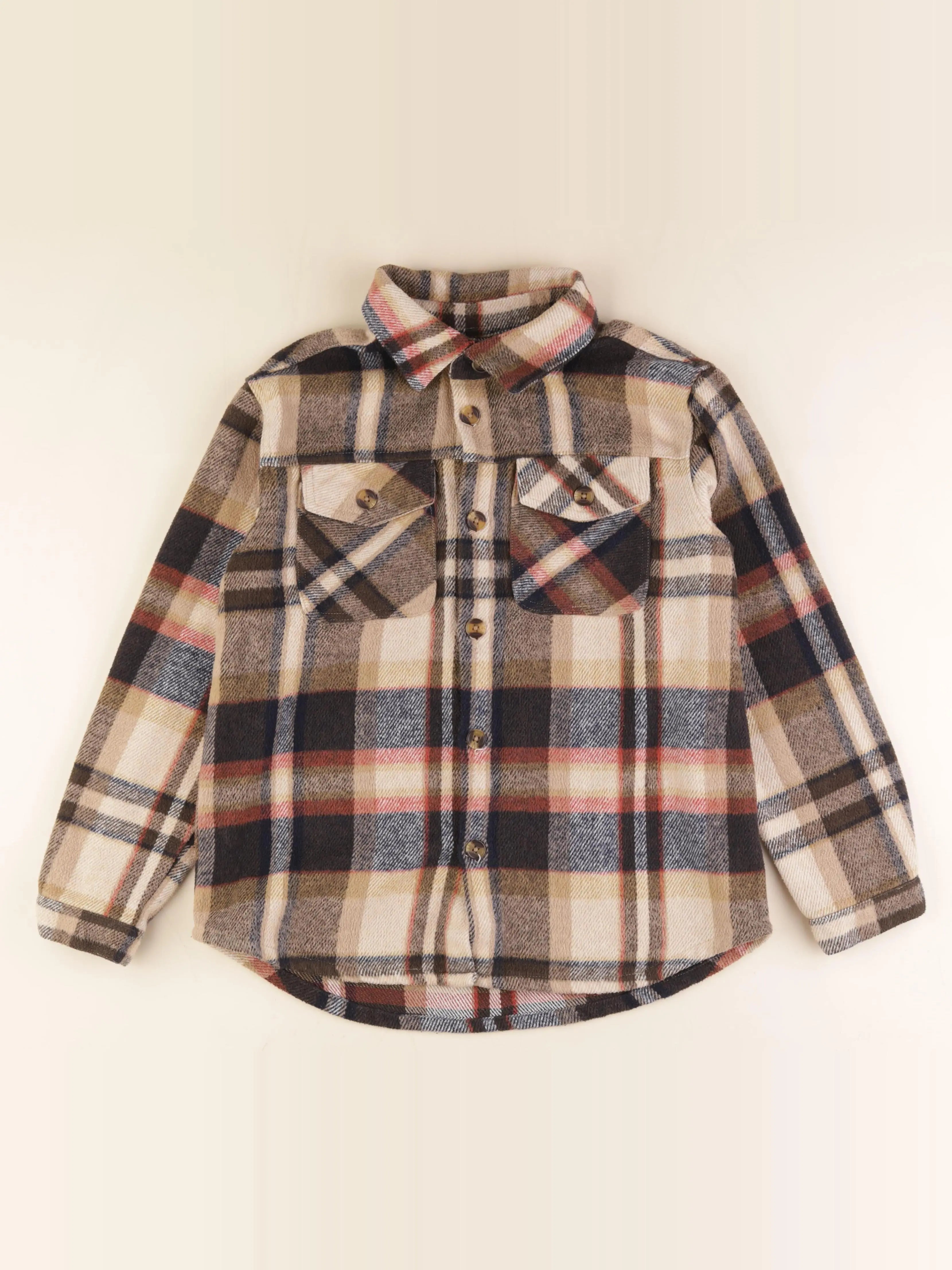 Monoprix - sur-chemise marron - 14 ans