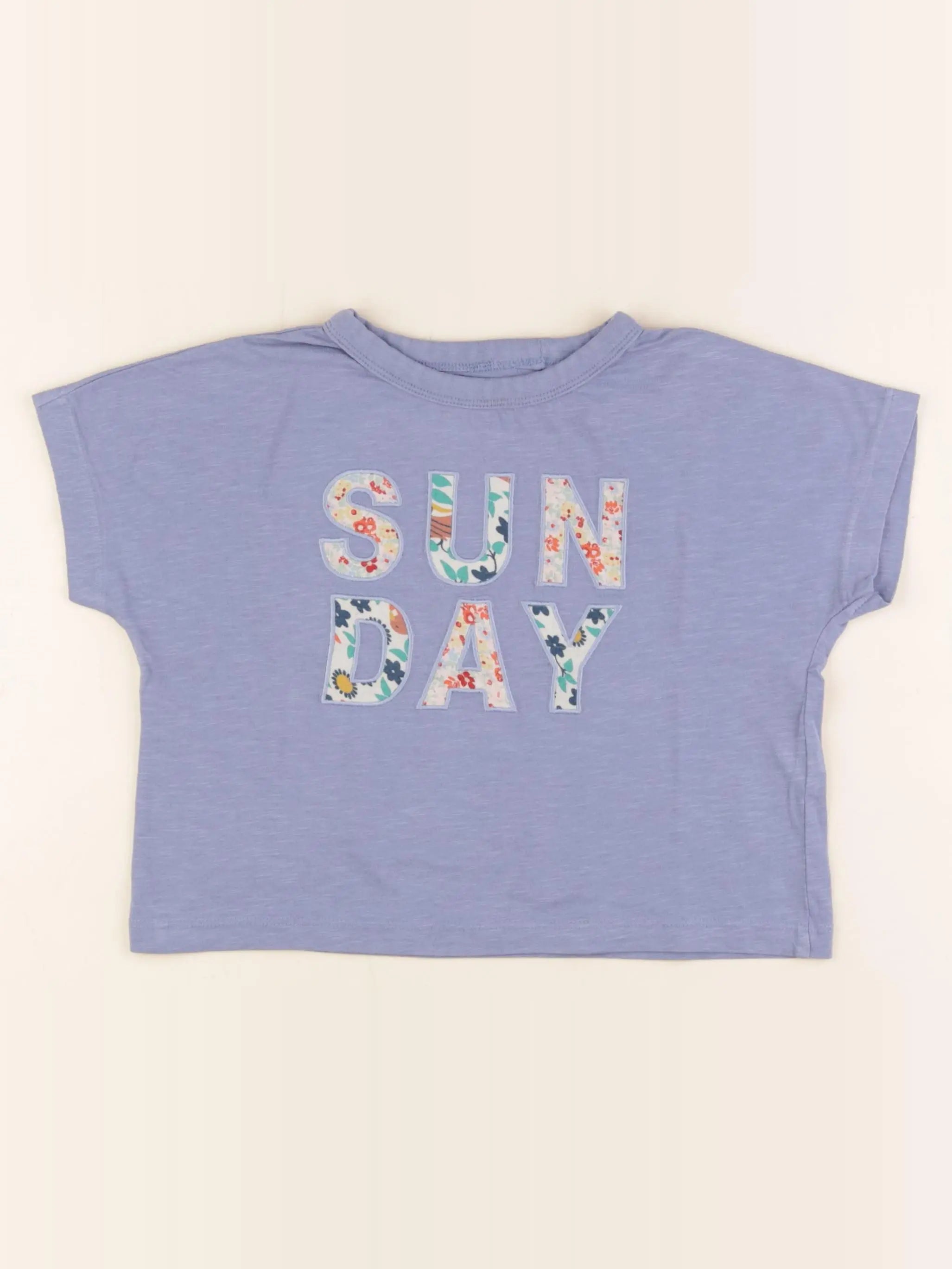 Monoprix - tee-shirt bleu - 5 ans