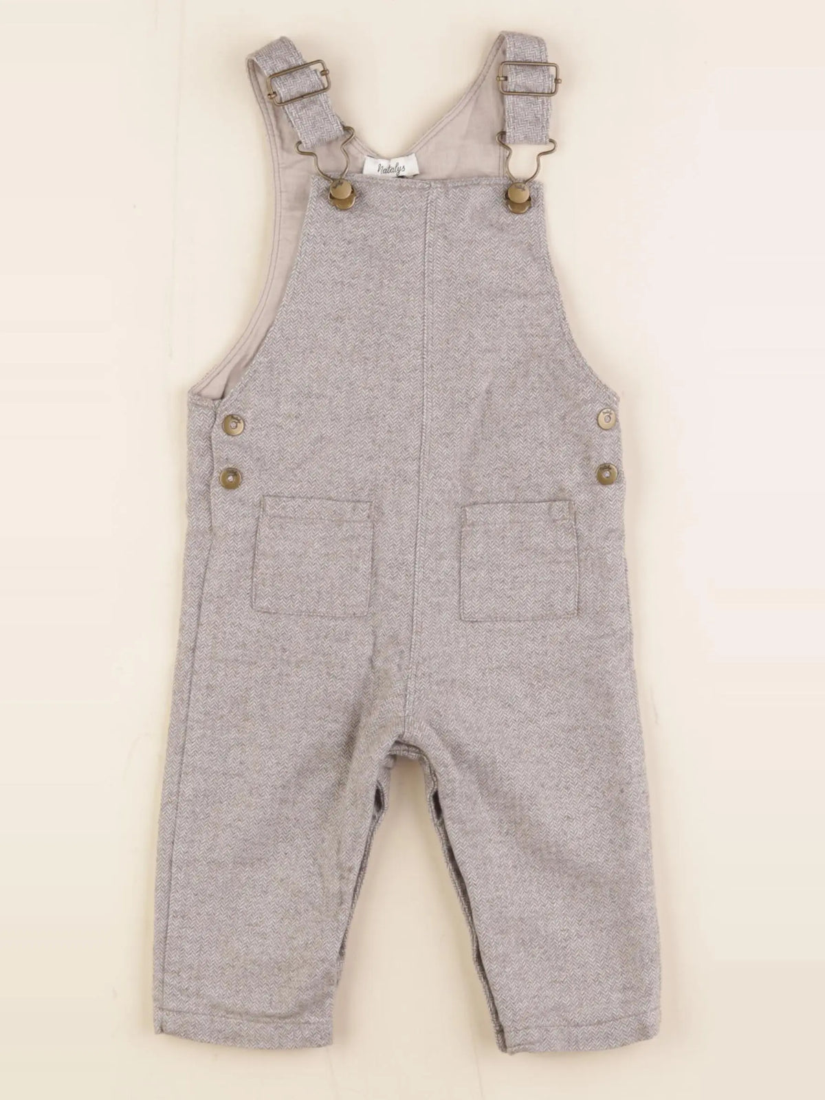 Natalys - salopette beige - 6 mois