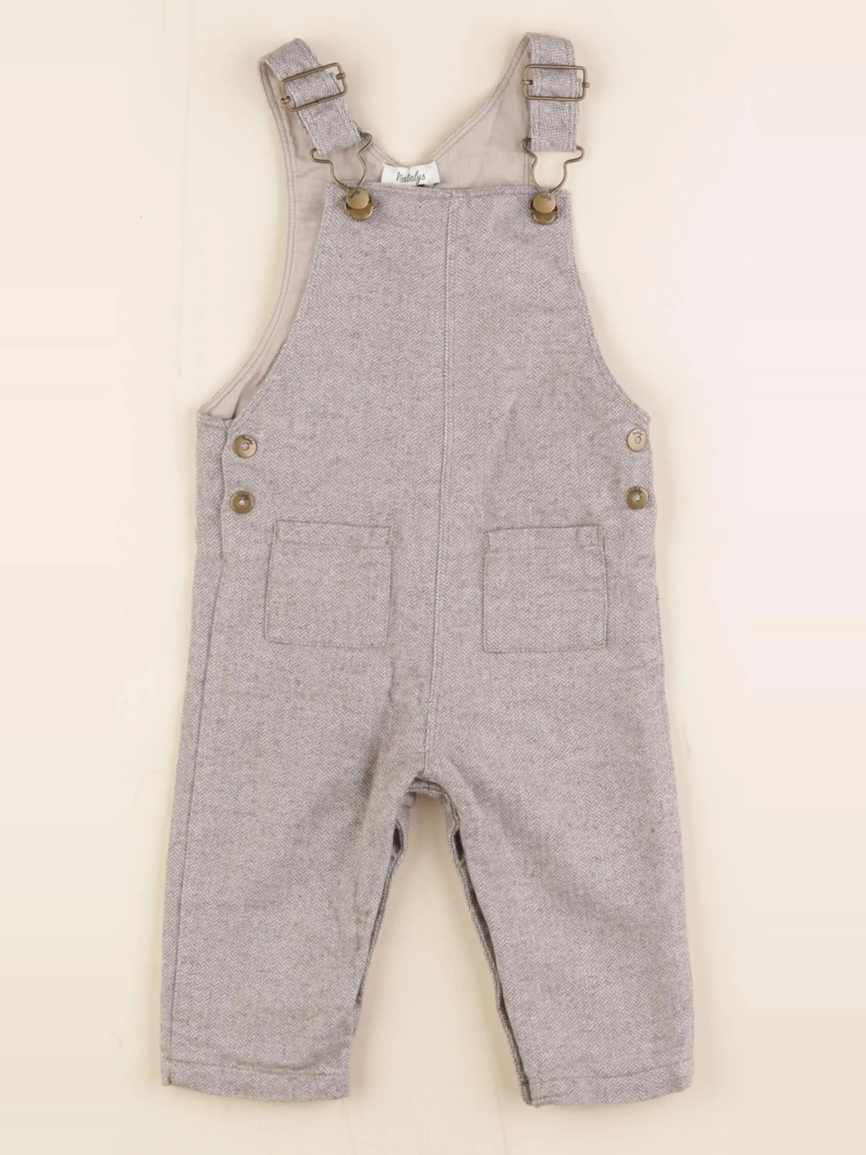 Natalys - salopette beige - 6 mois