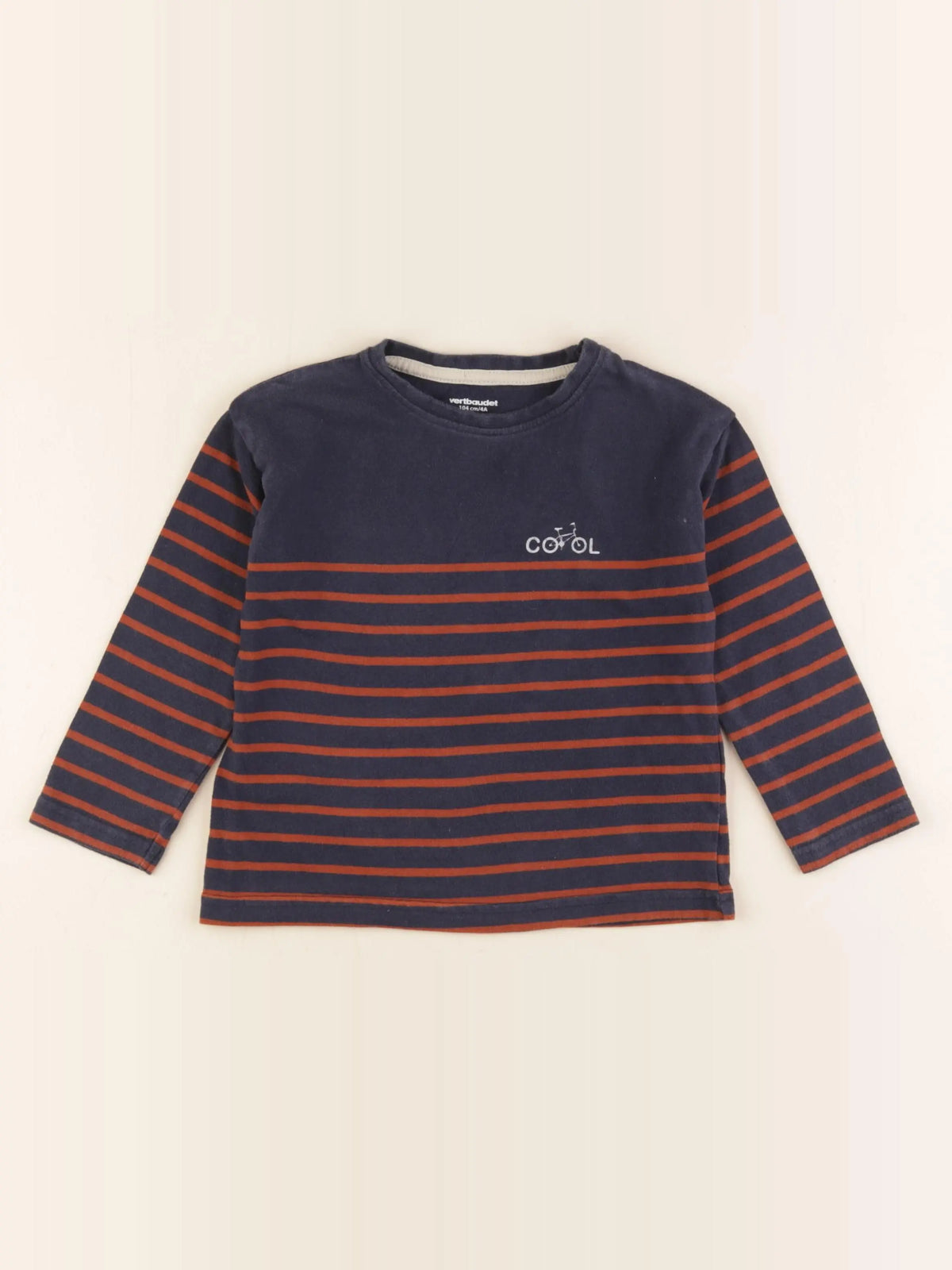 Vertbaudet - tee-shirt bleu - 4 ans