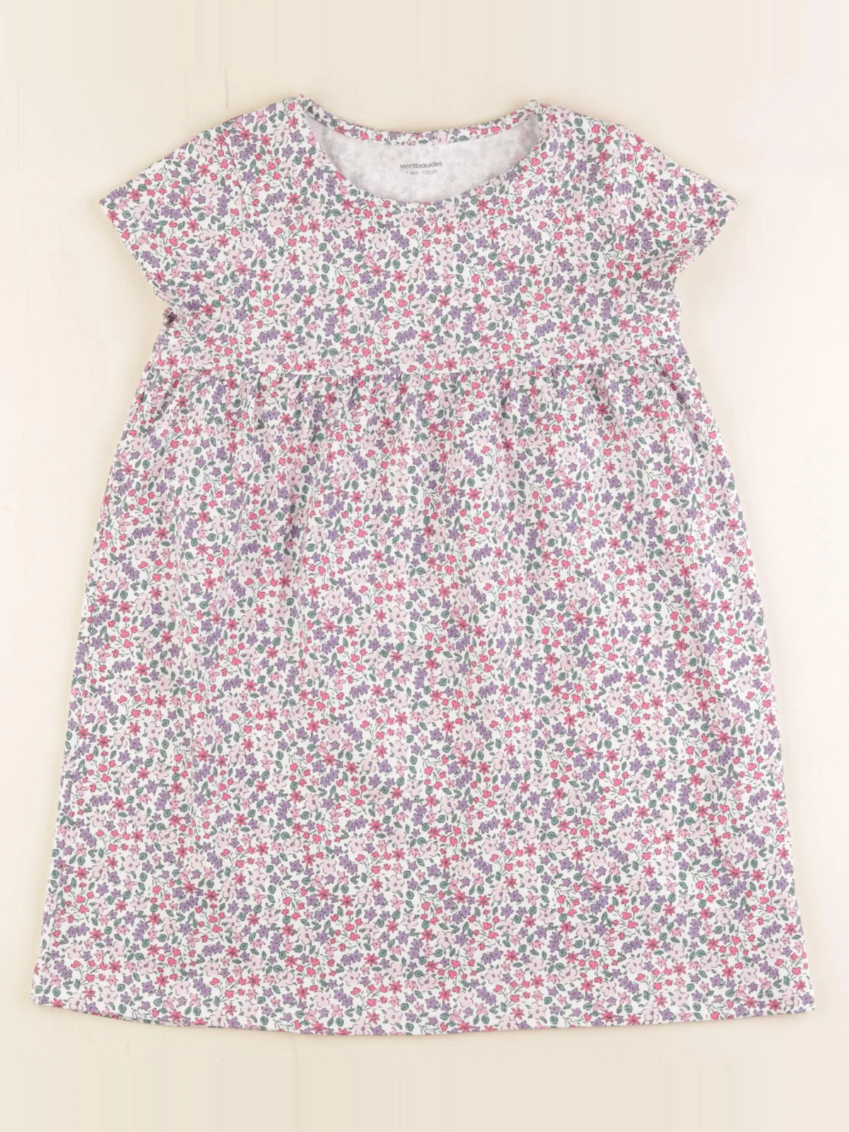 Vertbaudet - robe violet - 7 ans