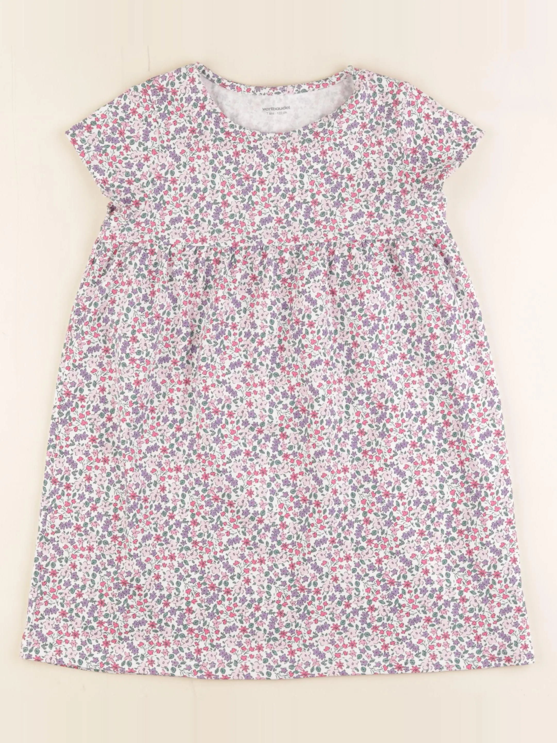 Vertbaudet - robe violet - 7 ans